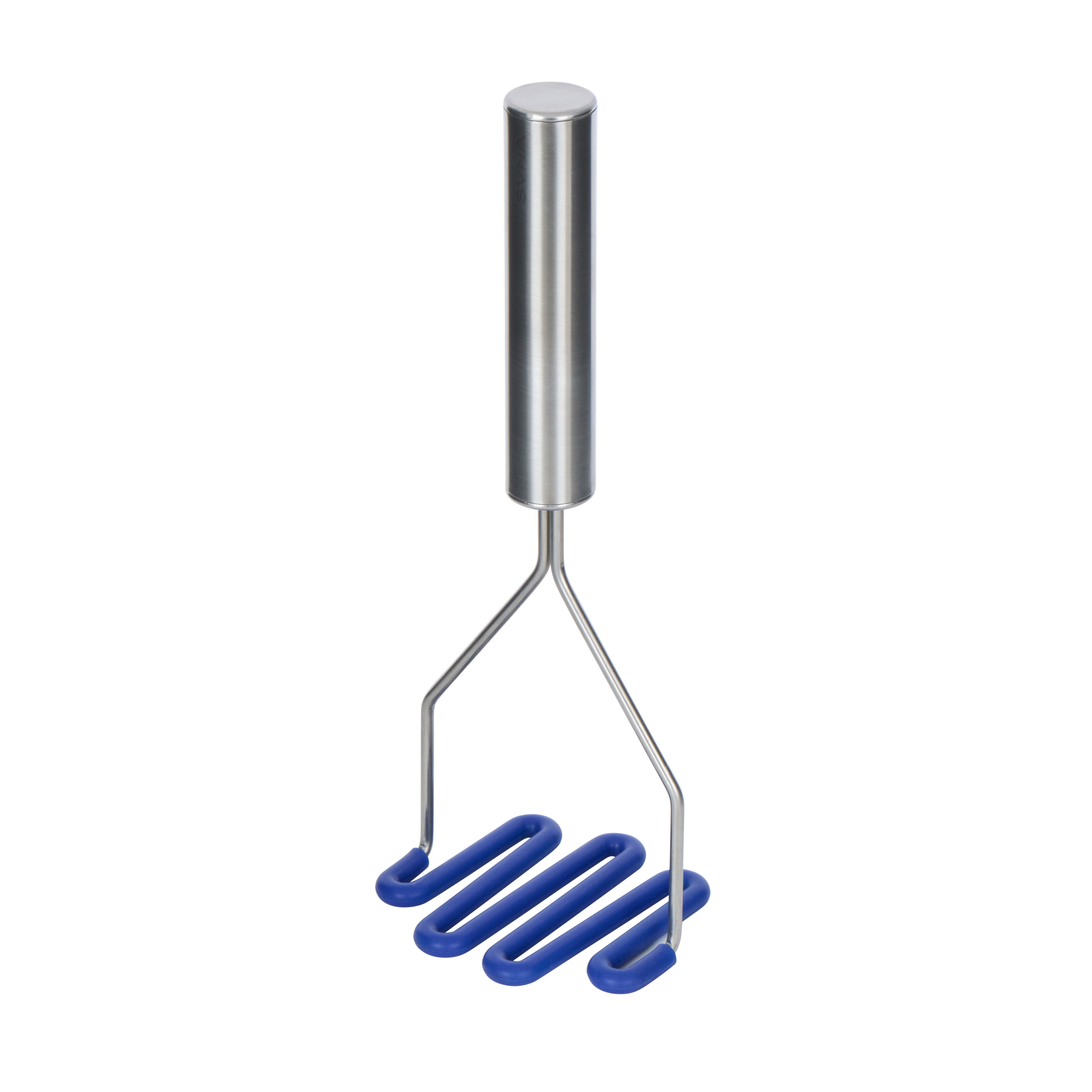 SVNA Premium Stainless Steel Potato Masher With Silicone Head Blue