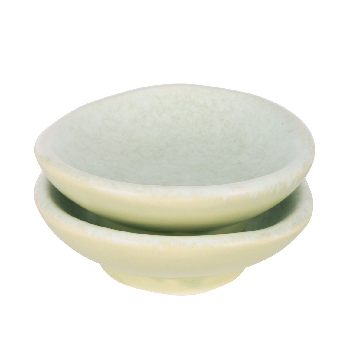 Davis & Waddell Greta Porcelain Pinch Bowls 2 Piece Set Mint Green