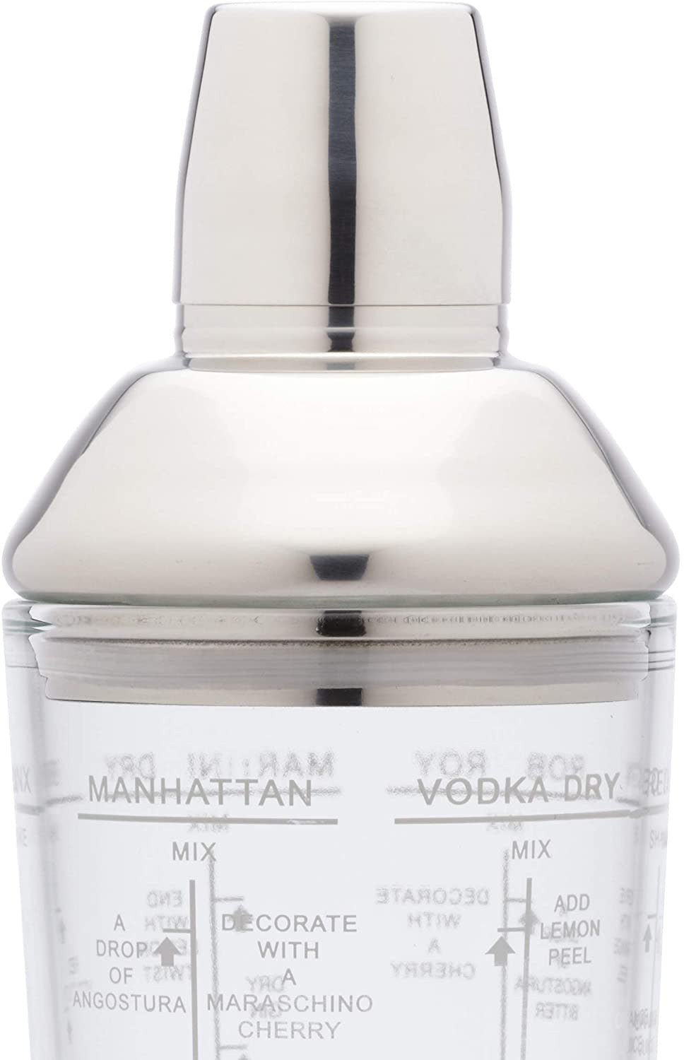 BarCraft 700ml Glass Boston Cocktail Shaker