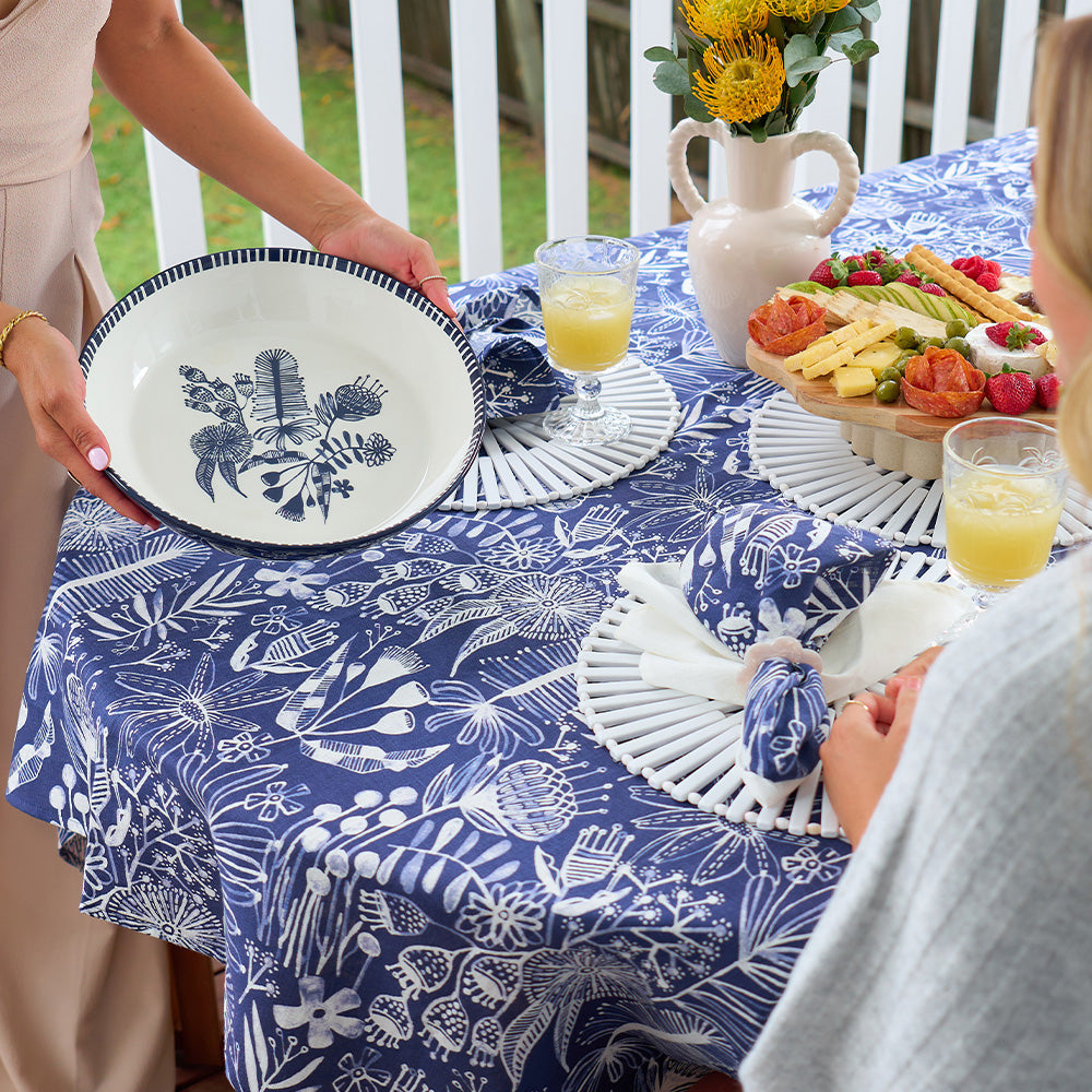 Annabel Trends Ceramic Platter Navy Natives