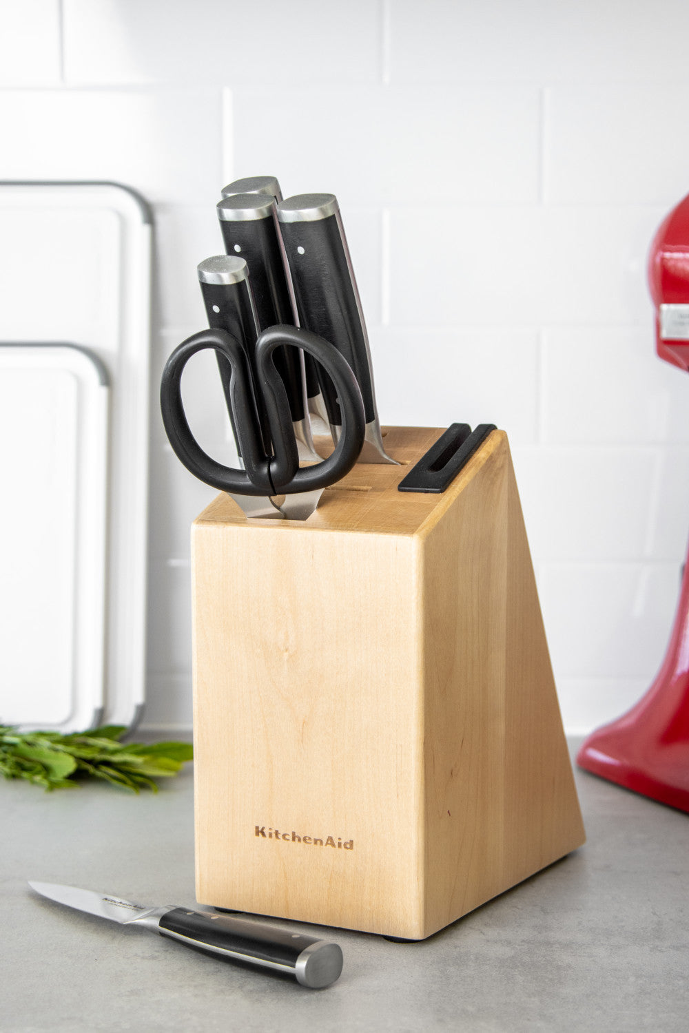 KitchenAid Classic 6 Piece Knife Set with Birchwood Block