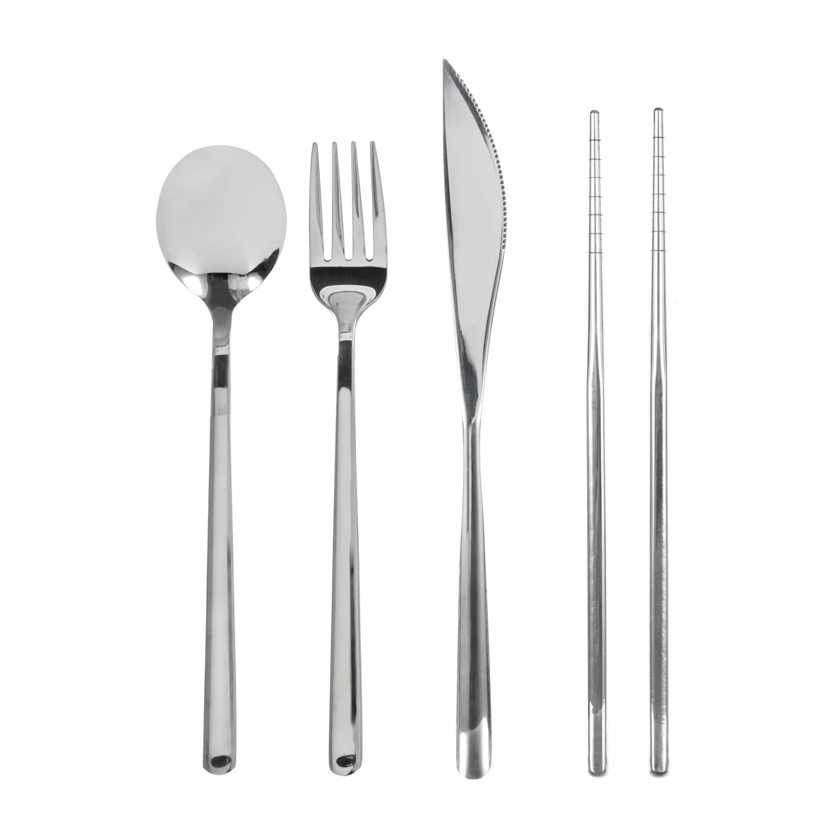 Davis & Waddell Saltara Stainless Steel Picnic Cutlery with Case 4 Piece Set