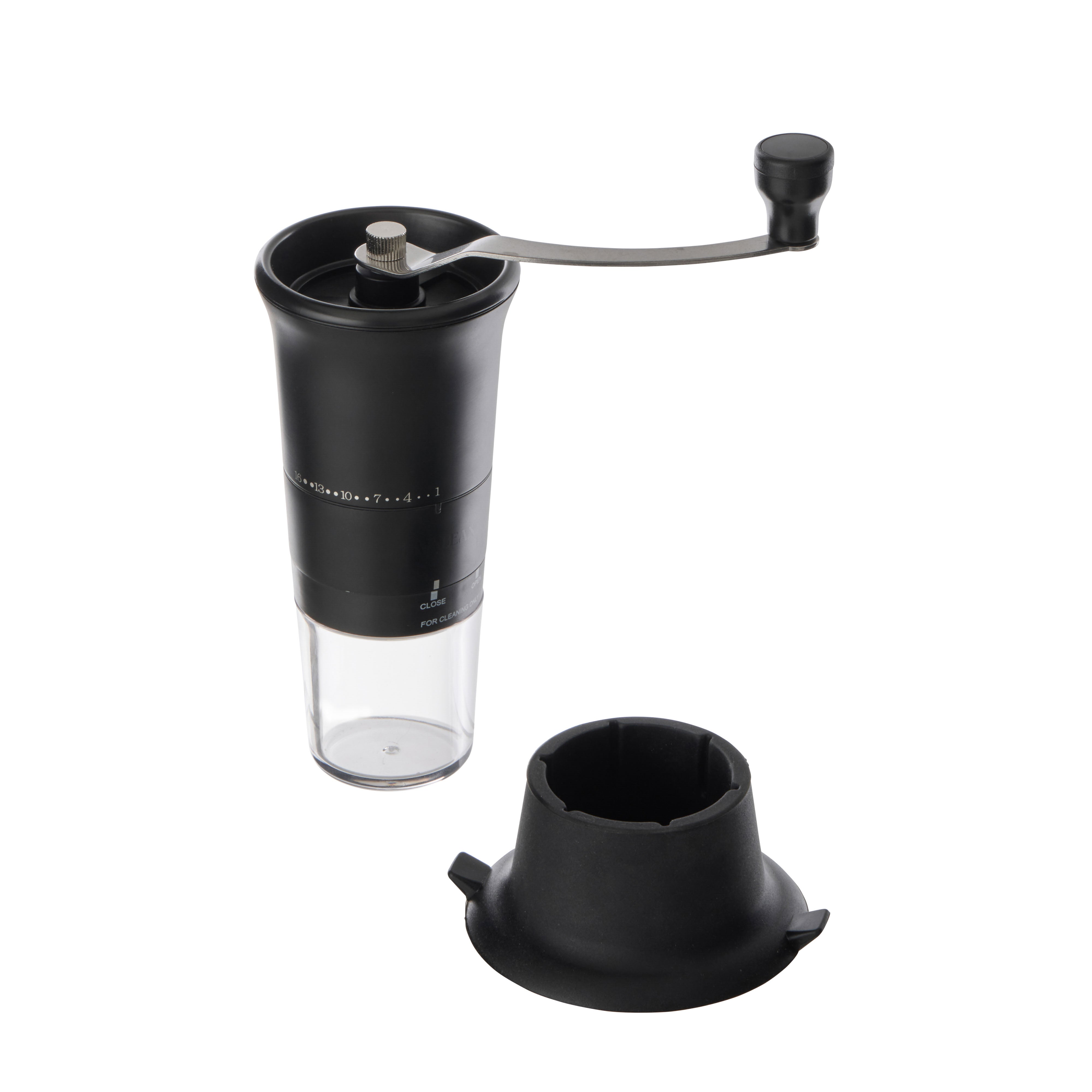 Leaf & Bean Smart Grip Coffee Grinder Stainless Steel & Black