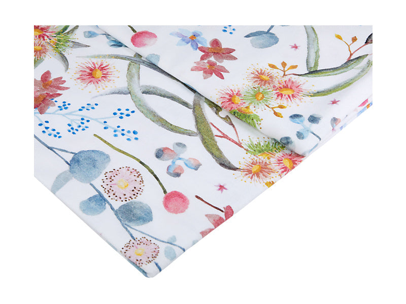 Maxwell & Williams Royal Botanic Gardens Eucalyptus Bloom Cotton Tablecloth Petrol 270 x 150cm