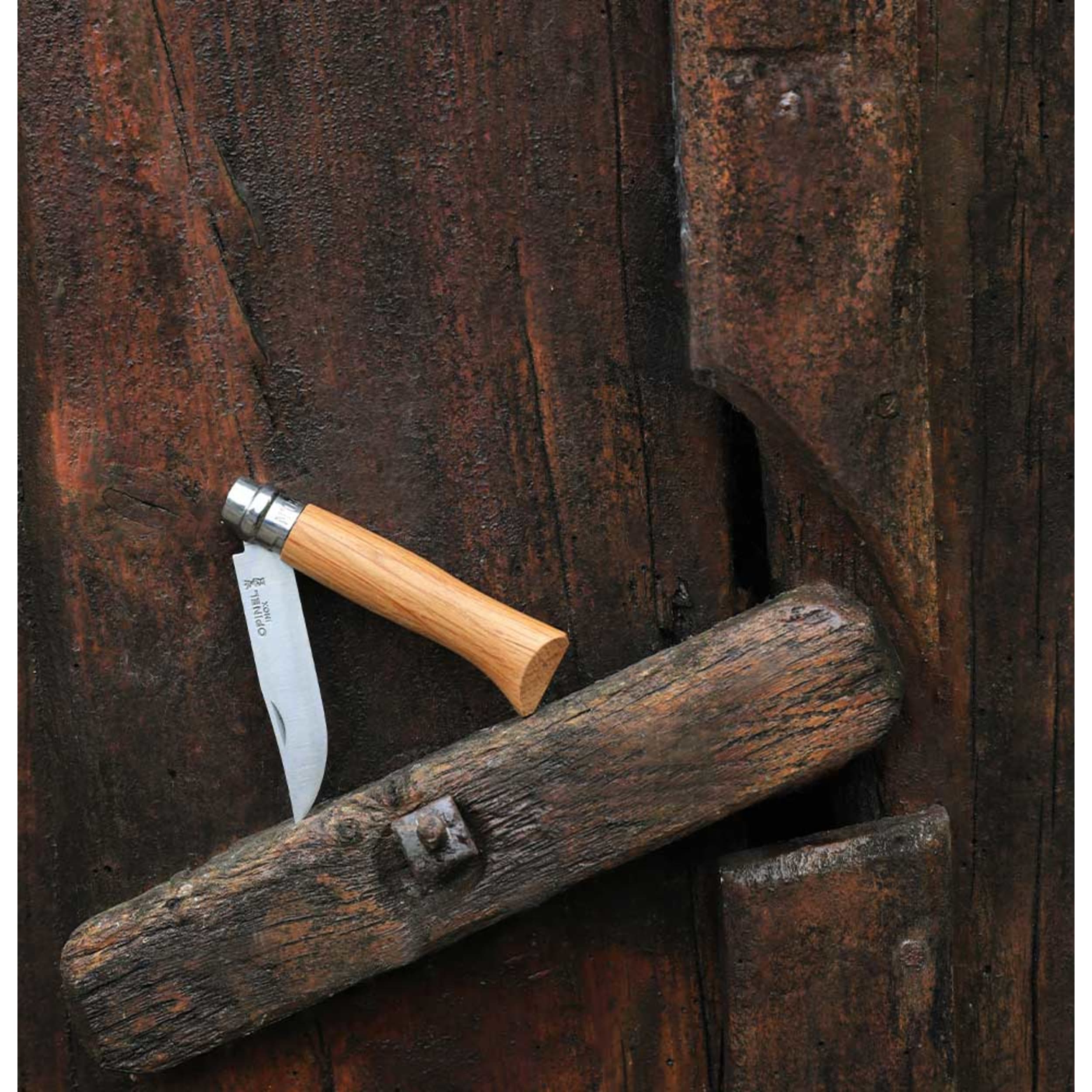 Opinel No.08 Stainless Steel Folding Knife Oak