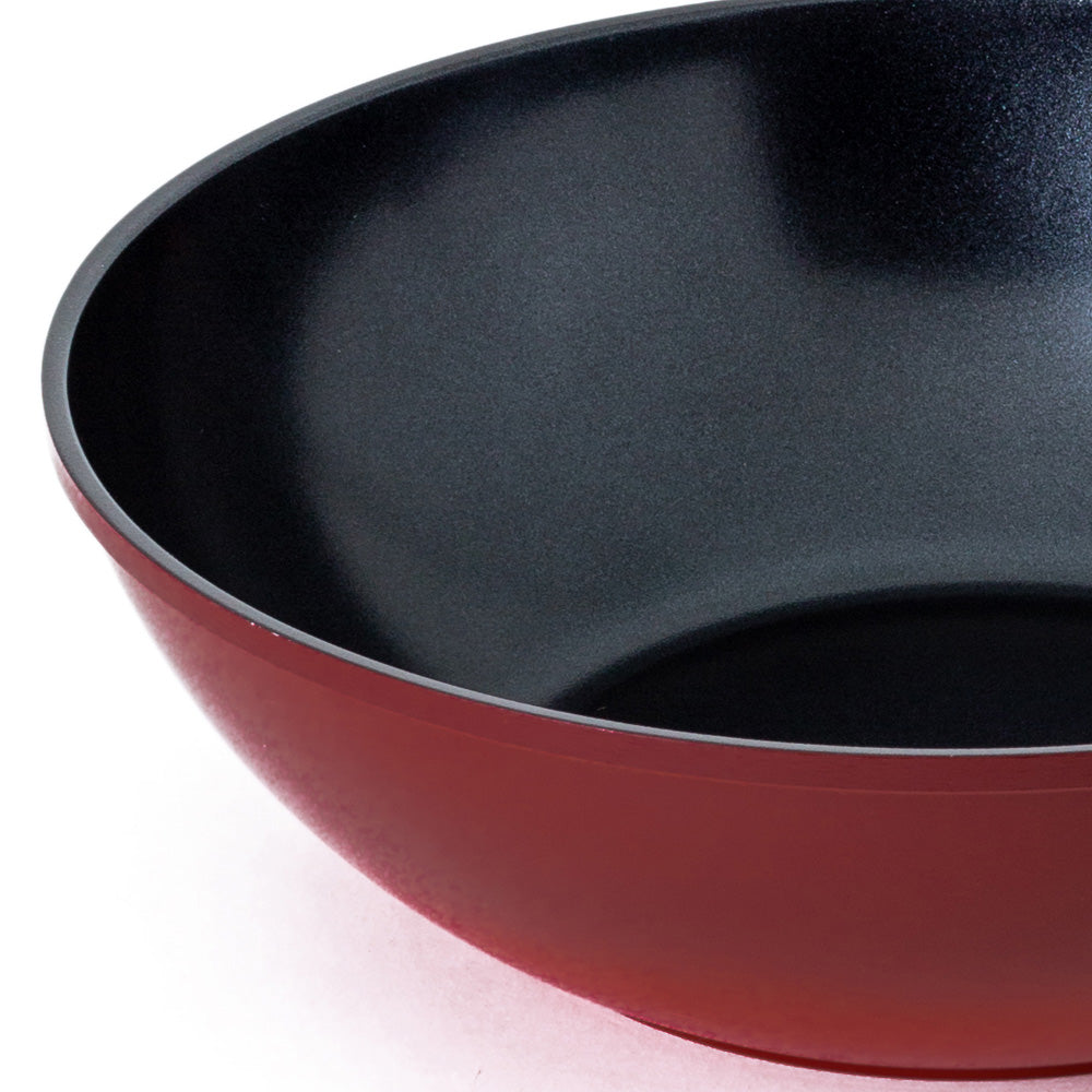 Neoflam Amie 30cm Wok Pan Induction Red