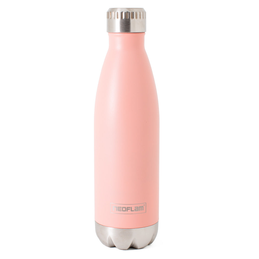 500ml Neoflam Classic Stainless Steel Double Walled and Vacuum Insulated Water Bottle Coral