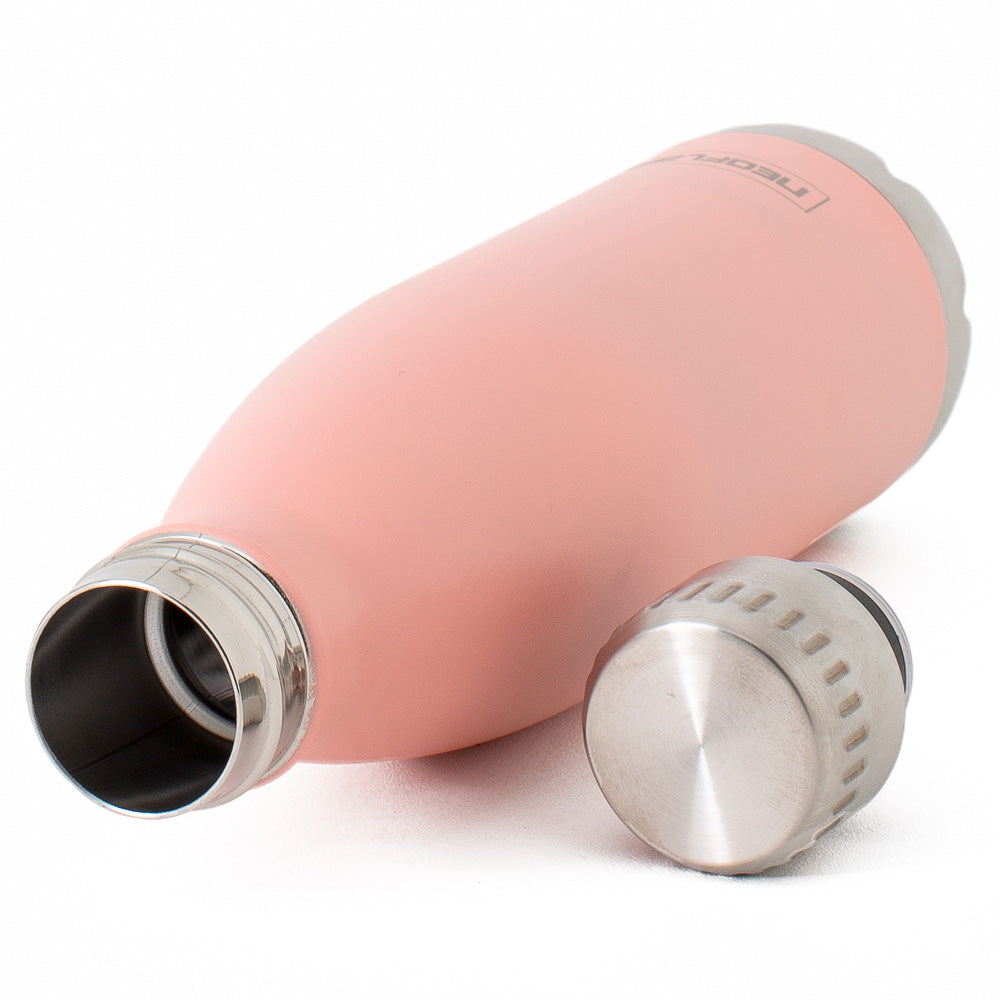 500ml Neoflam Classic Stainless Steel Double Walled and Vacuum Insulated Water Bottle Coral