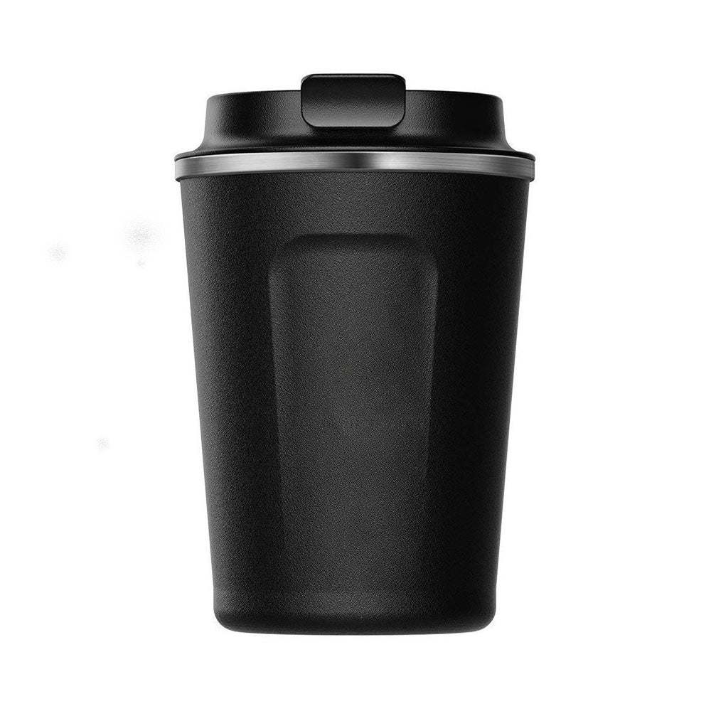 Neoflam Coffee Mug 380ml Stainless Steel Double Walled Vacuum Sealed Leak Proof Black
