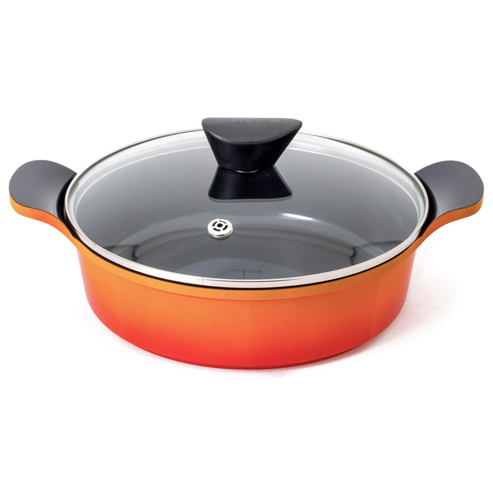 Neoflam Venn 24cm Low casserole Induction Orange 2.7L