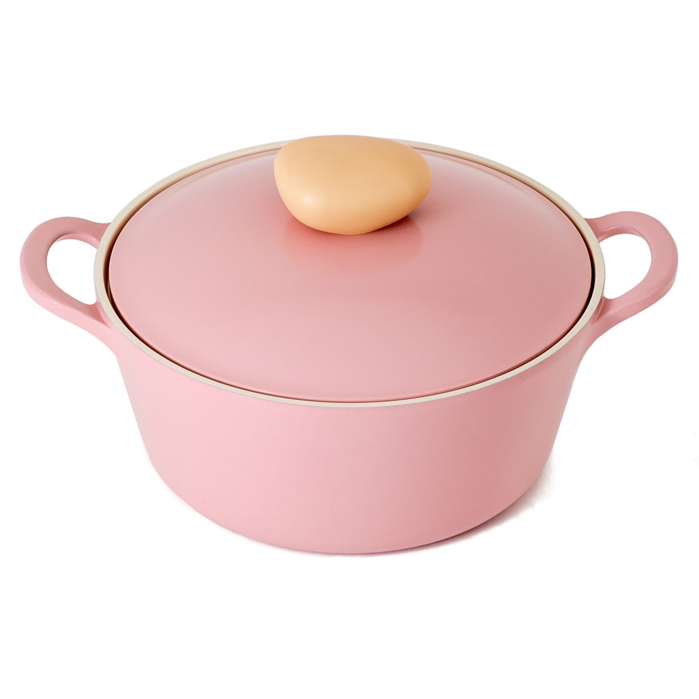 Neoflam Retro 22cm Stockpot Induction with Die-Cast Lid Pink