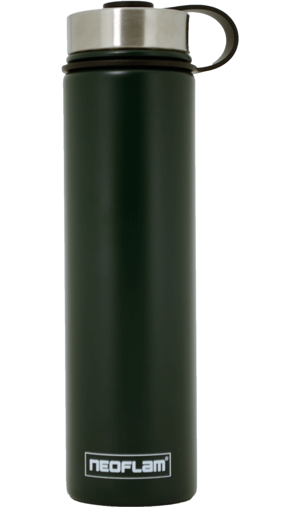 750ml Neoflam Skinny Stainless Steel Double Walled and Vacuum Insulated Water Bottle Black