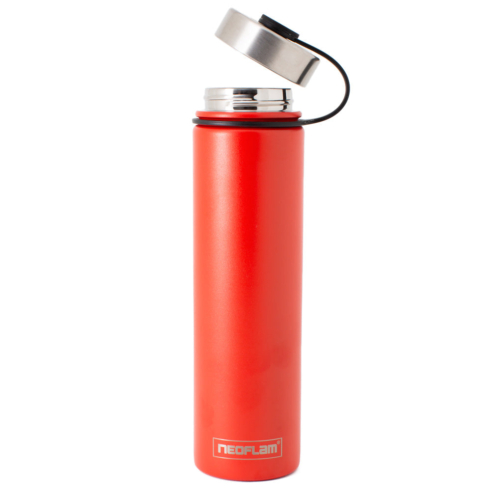 750ml Neoflam Skinny Stainless Steel Double Walled and Vacuum Insulated Water Bottle Mahogany