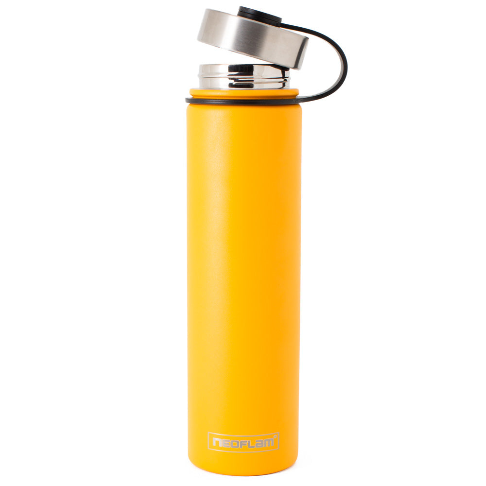 750ml Neoflam Skinny Stainless Steel Double Walled and Vacuum Insulated Water Bottle Yellow