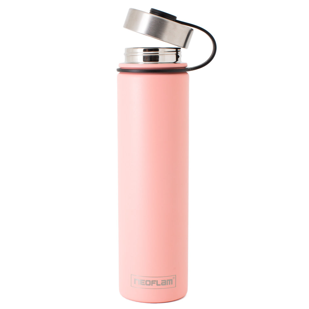 750ml Neoflam Skinny Stainless Steel Double Walled and Vacuum Insulated Water Bottle Coral