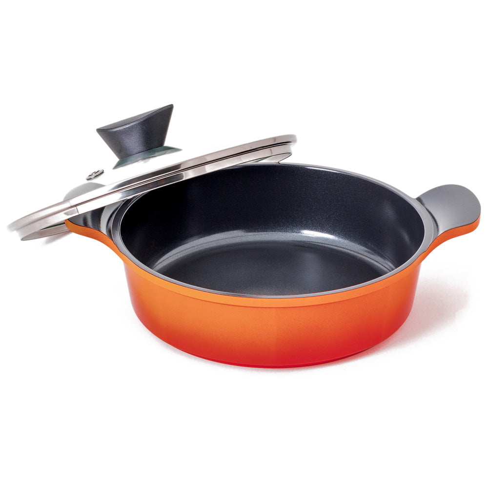 Neoflam Venn 24cm Low casserole Induction Orange 2.7L