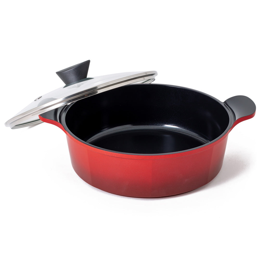 Neoflam Venn 32cm Low Casserole induction Red 6.25L