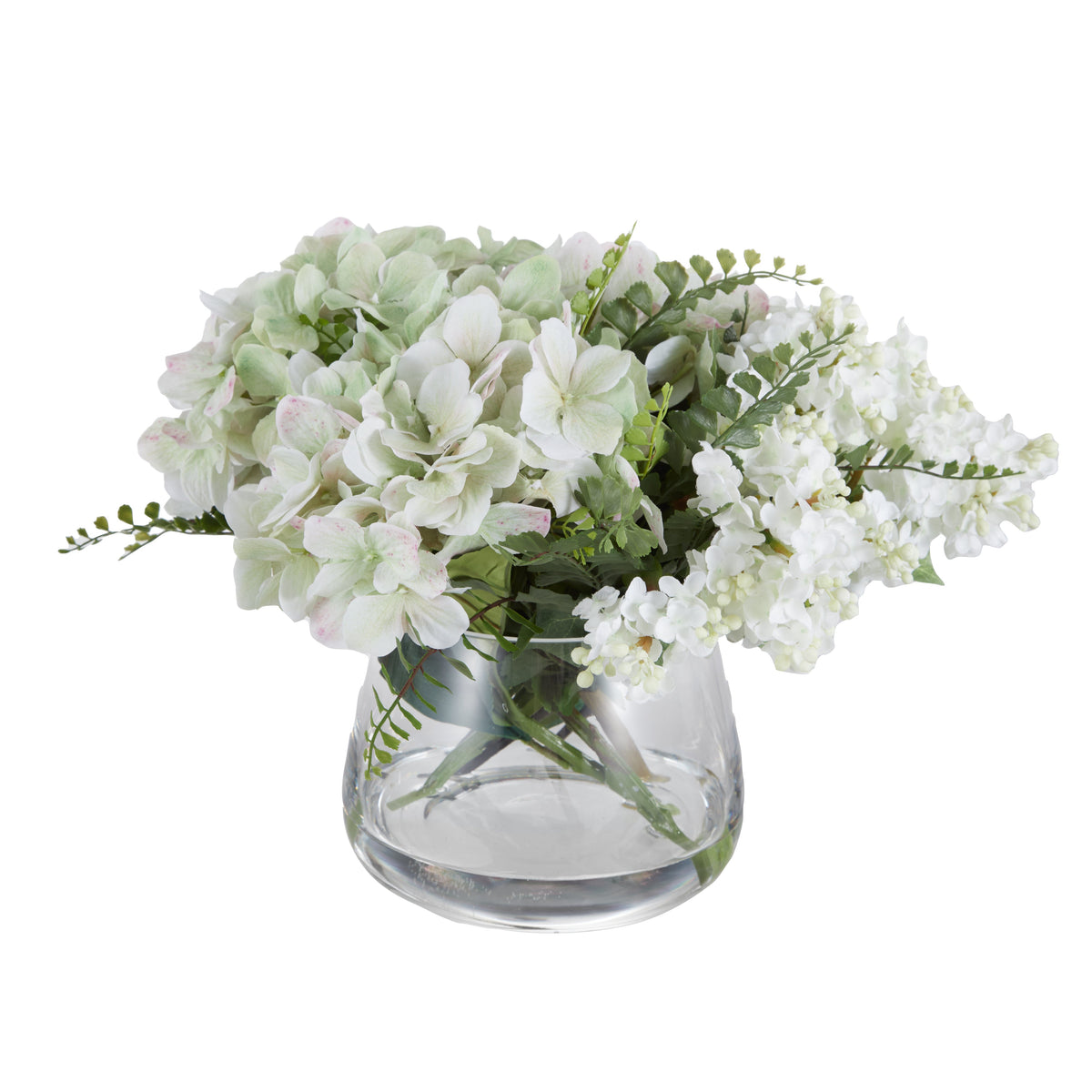 Rogue Lilac Hydrangea Mix - Classic Bowl White