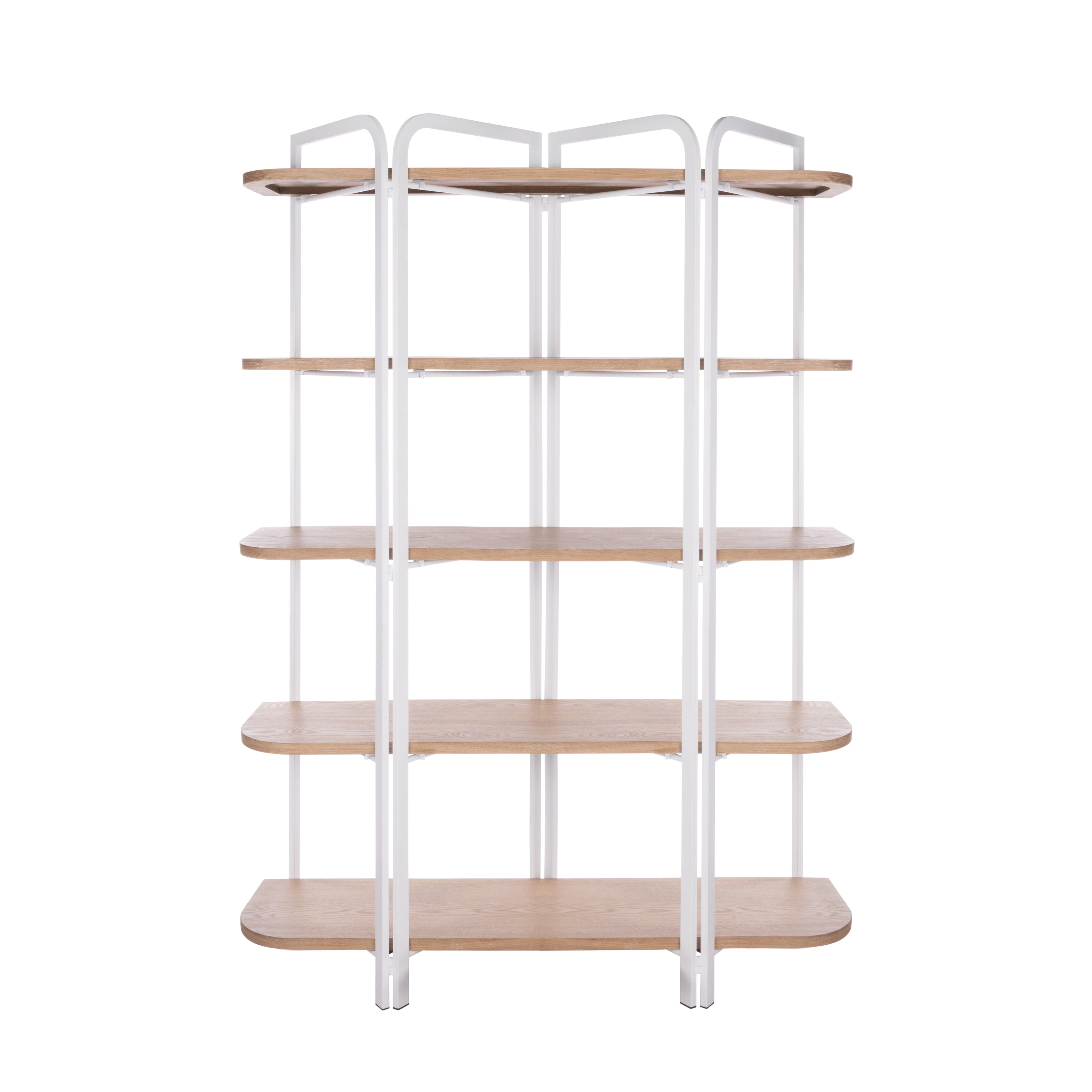 Amalfi Owen Shelving Unit Natural Wash & White