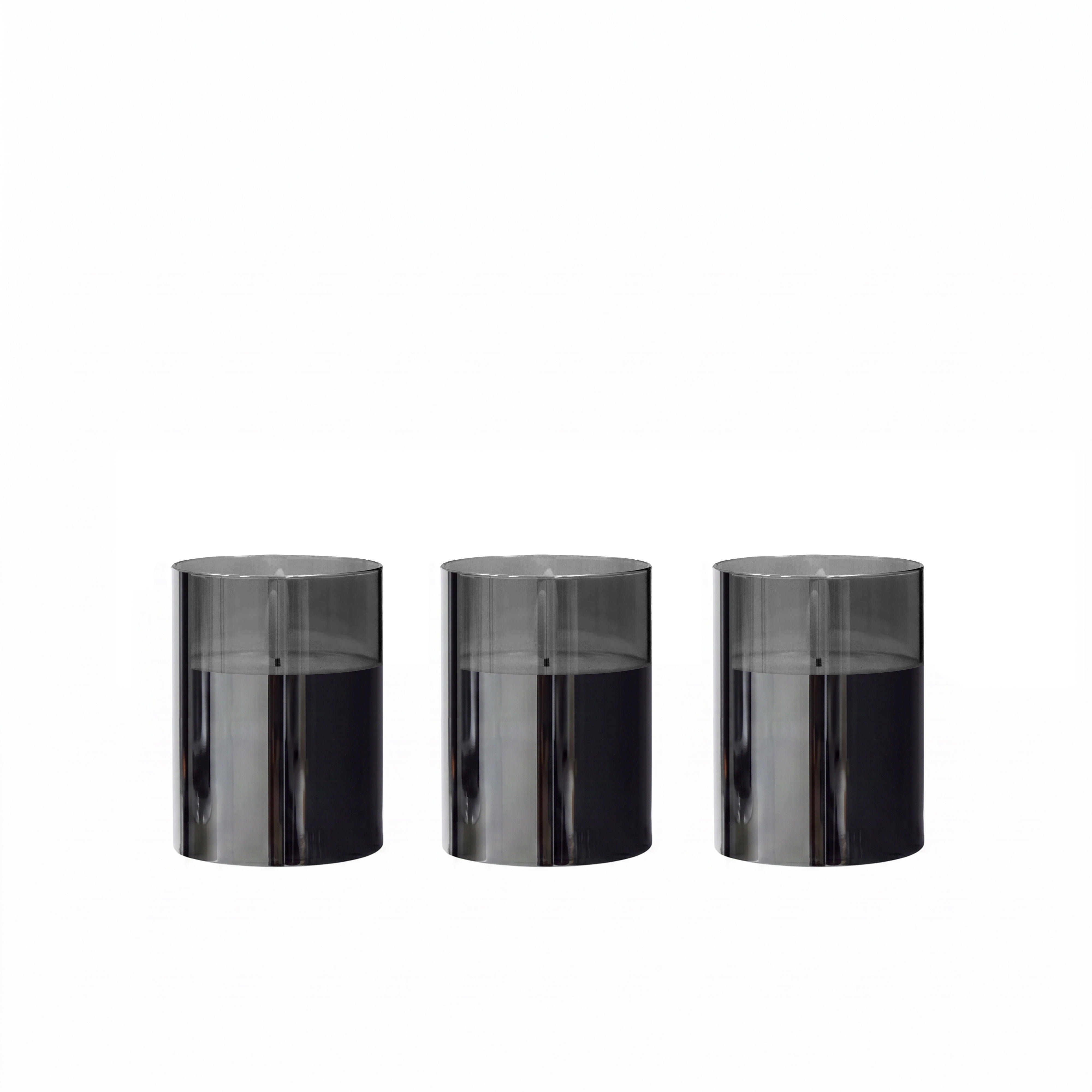 Rogue Glass Unaflame Candle 3pcs Set Black