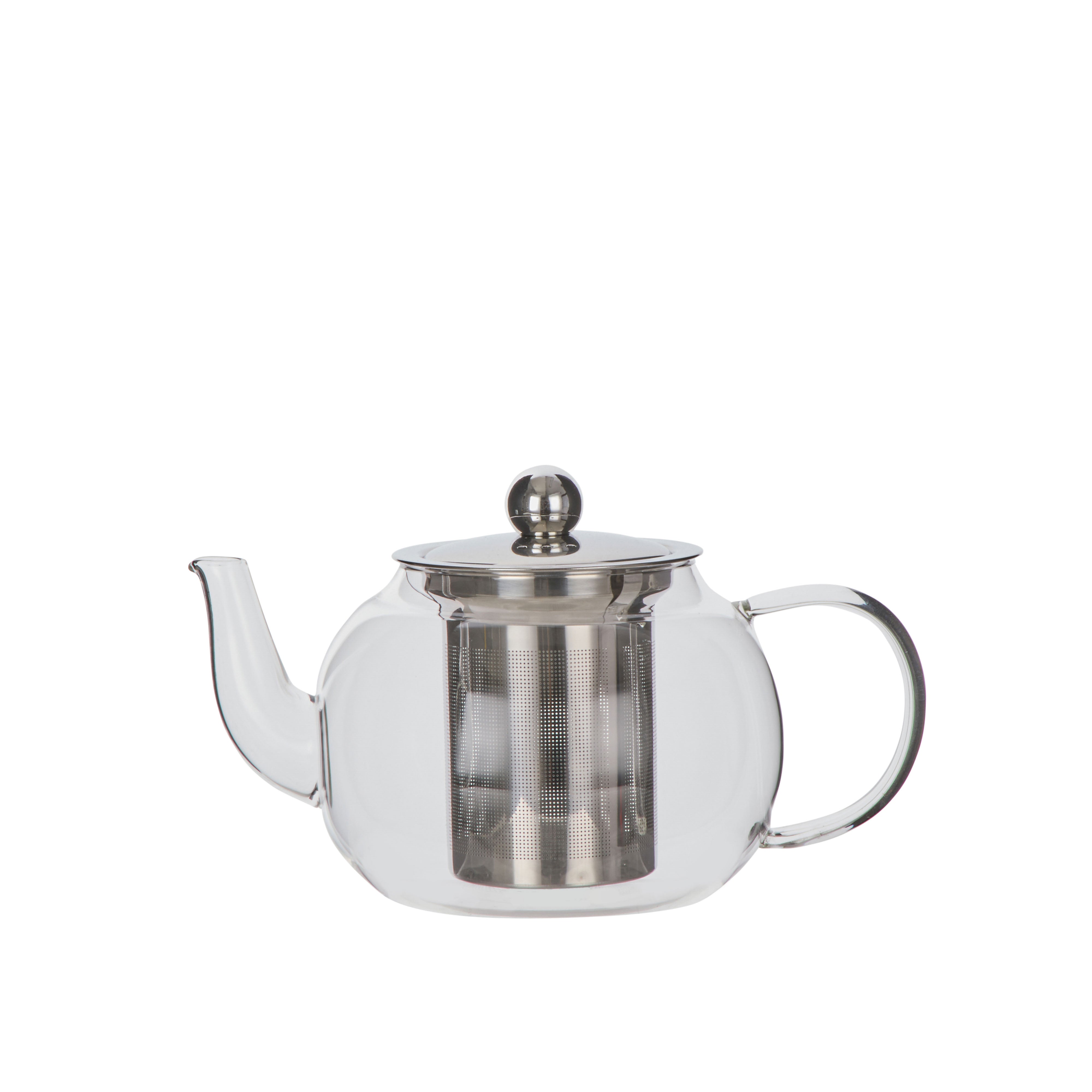 Leaf & Bean Glass Teapot with Infuser 4 Cup (800ml) Stainless Steel