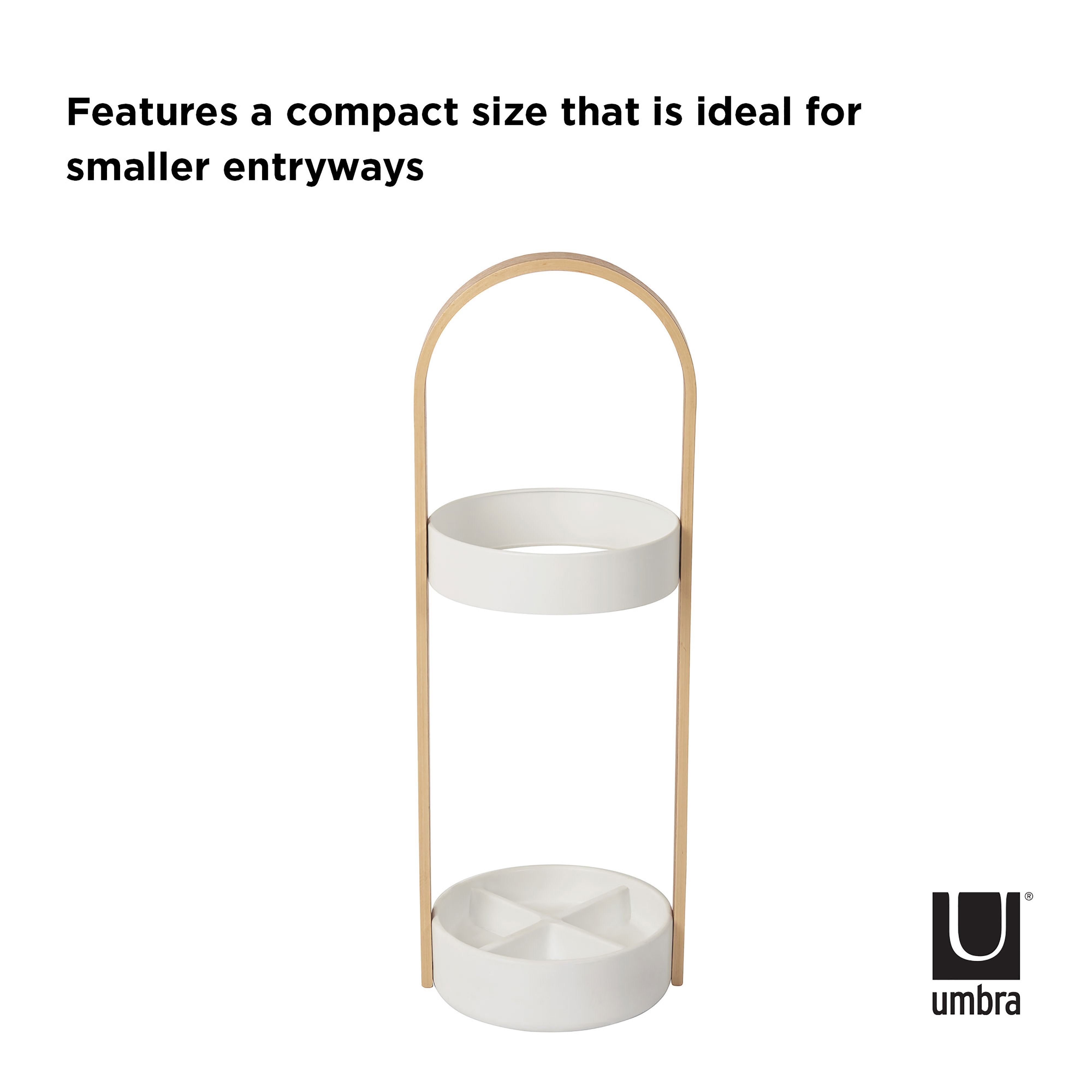 Umbra Bellwood Umbrella Stand White & Natural