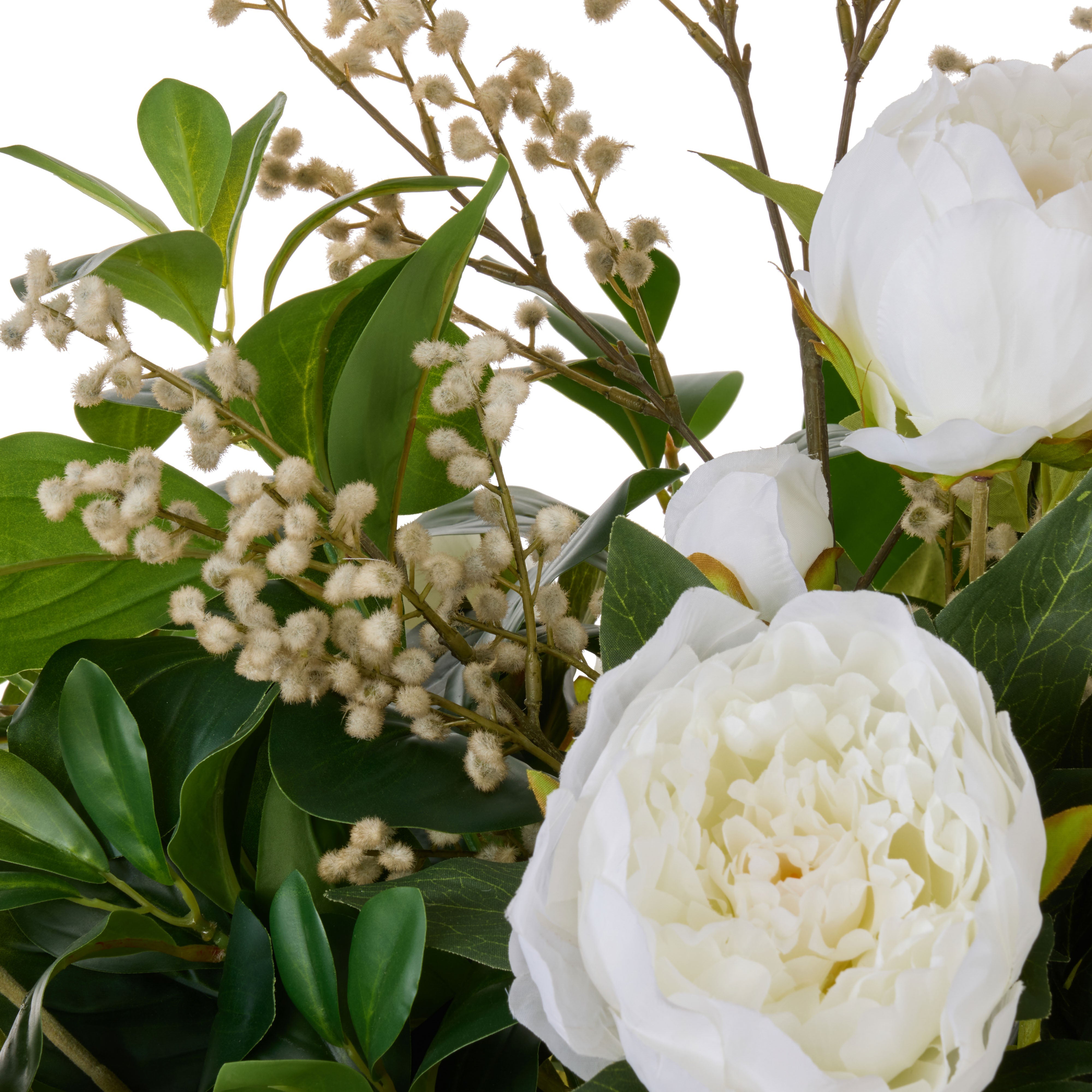 Rogue Peony Lush Leaf - Alana White & Green