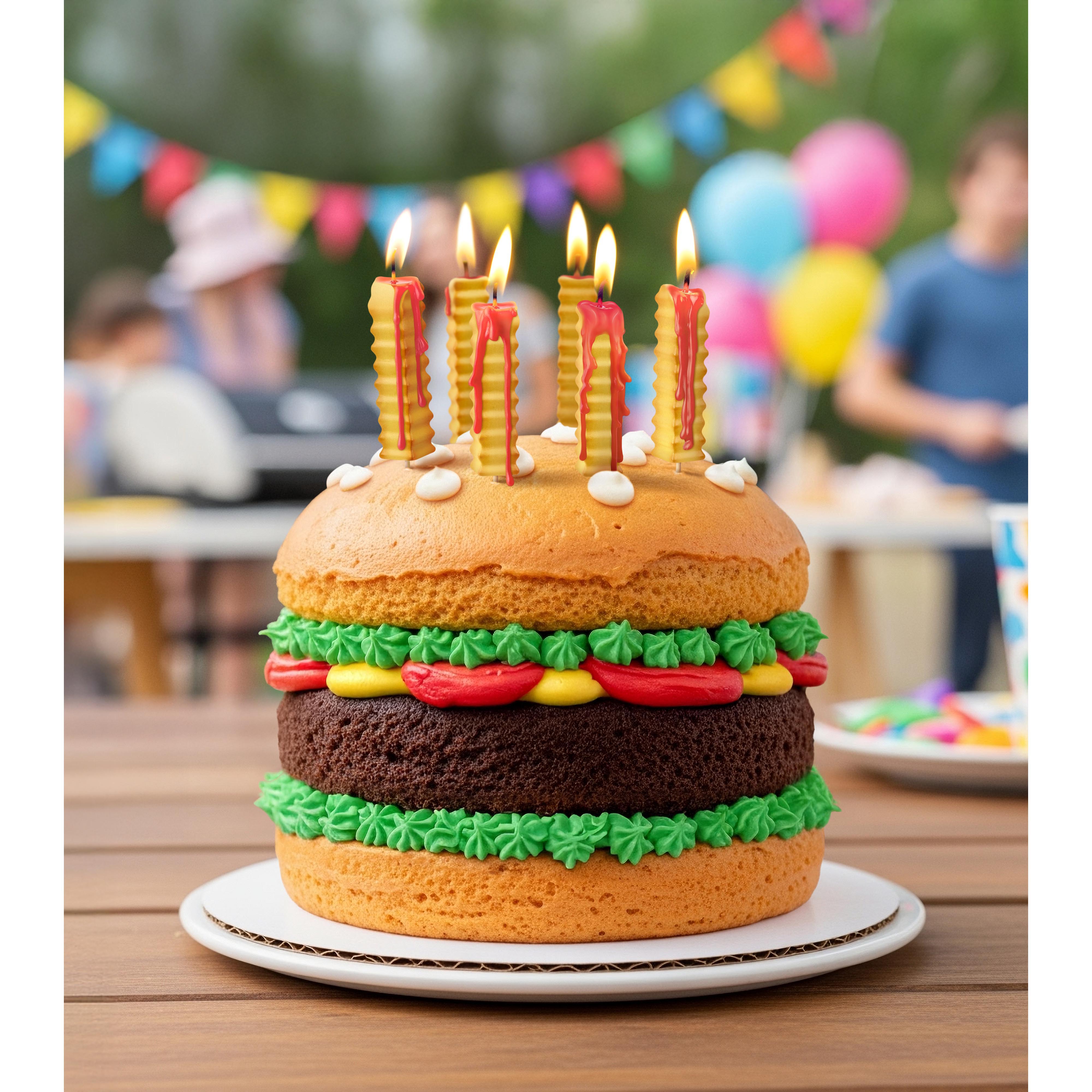Fred Hot and Crispy Birthday Candles 6 Piece Set Yellow