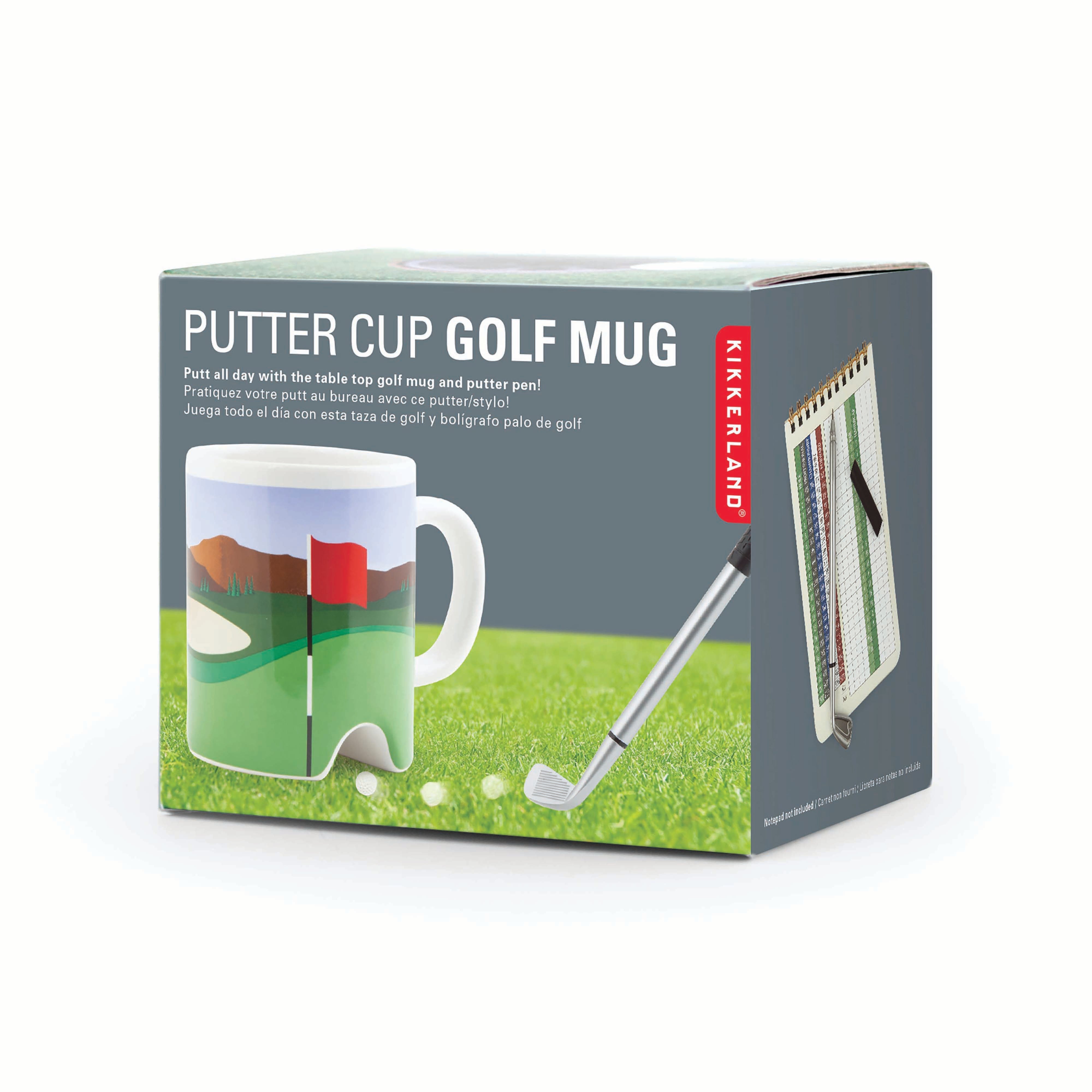 Kikkerland Putter Cup Golf Mug (with Pen) Multi-Coloured
