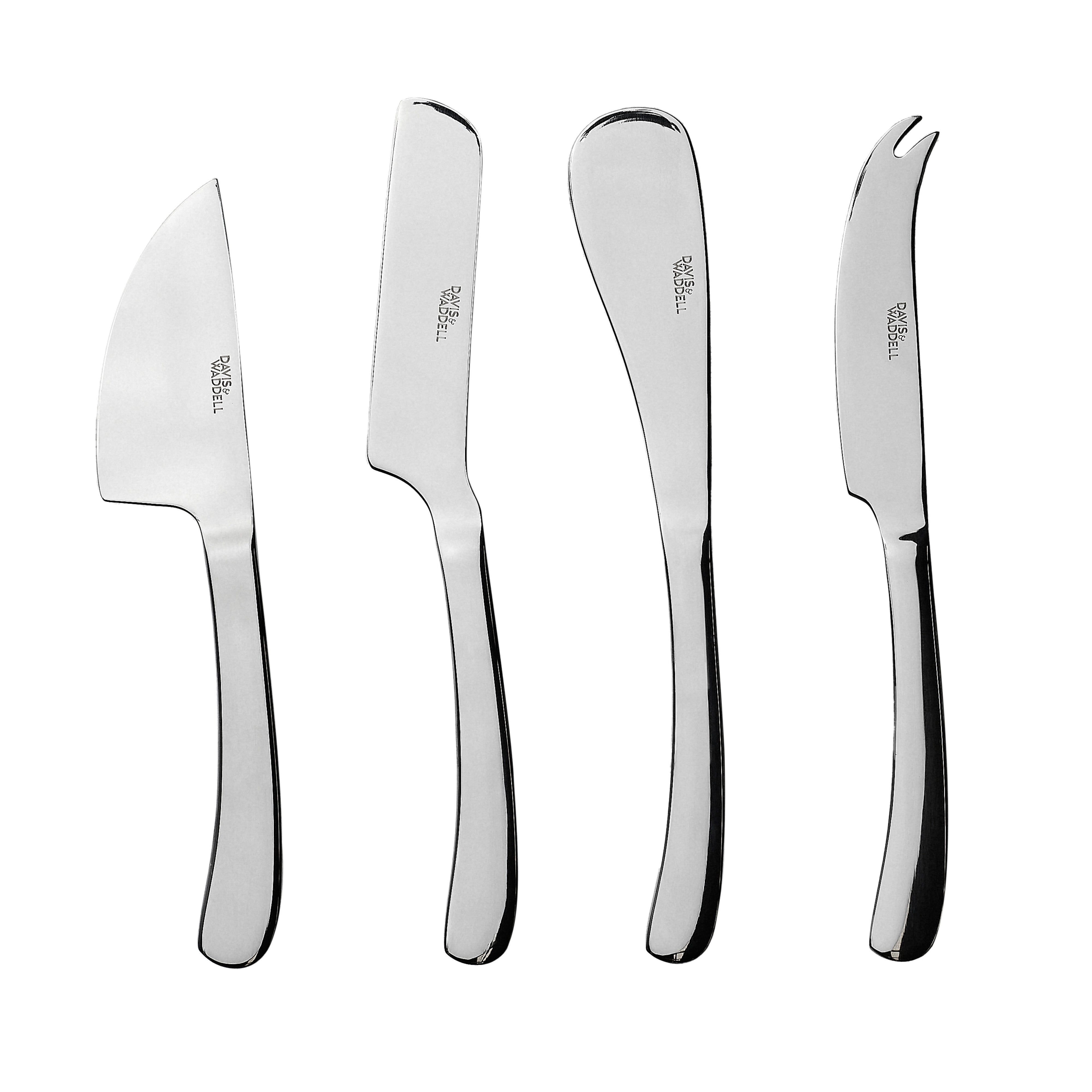 Davis & Waddell Kingsley Stainless Steel Cheese Knives 4 Piece