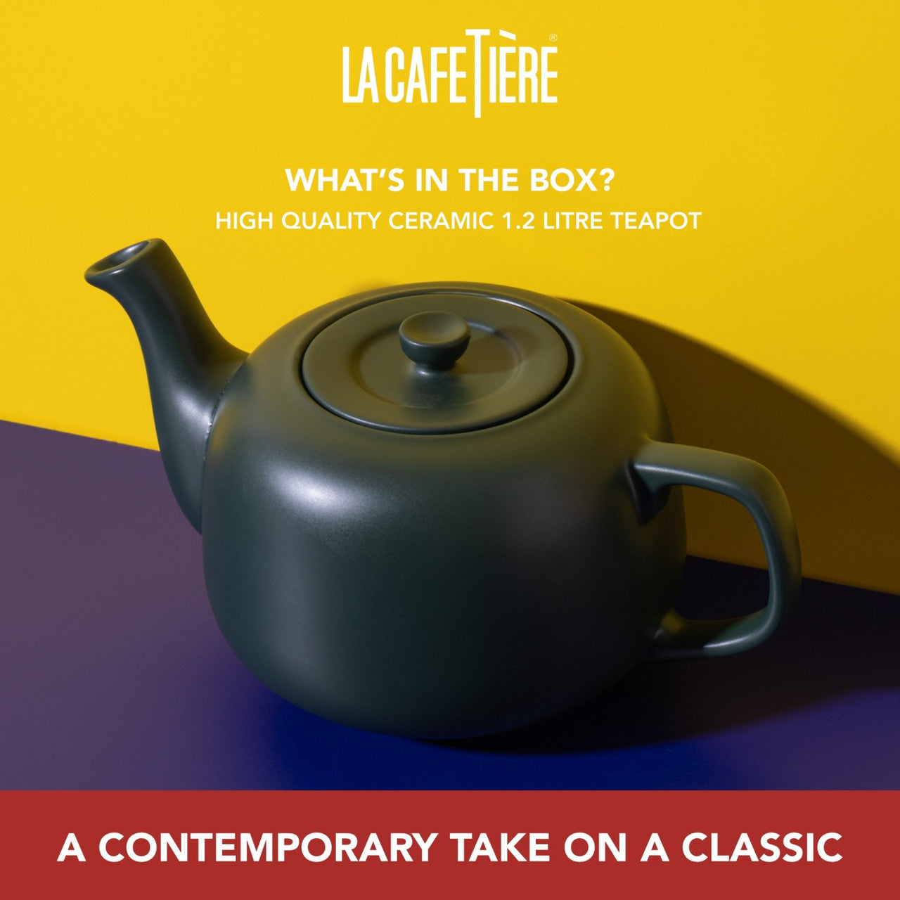 La Cafetière Ceramic Teapot 1.2L (Green)