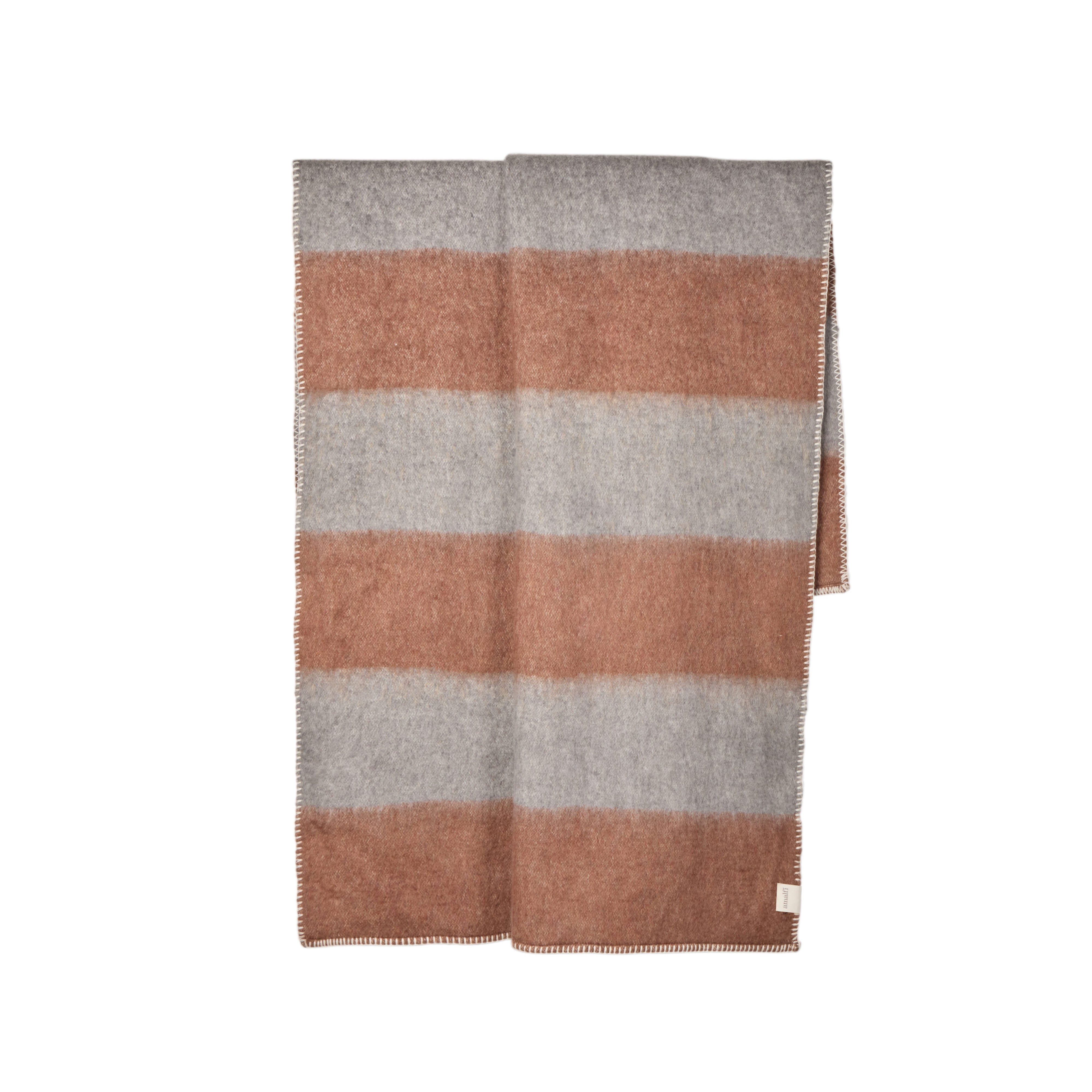 Amalfi Velora Stitch Throw Brown & Grey