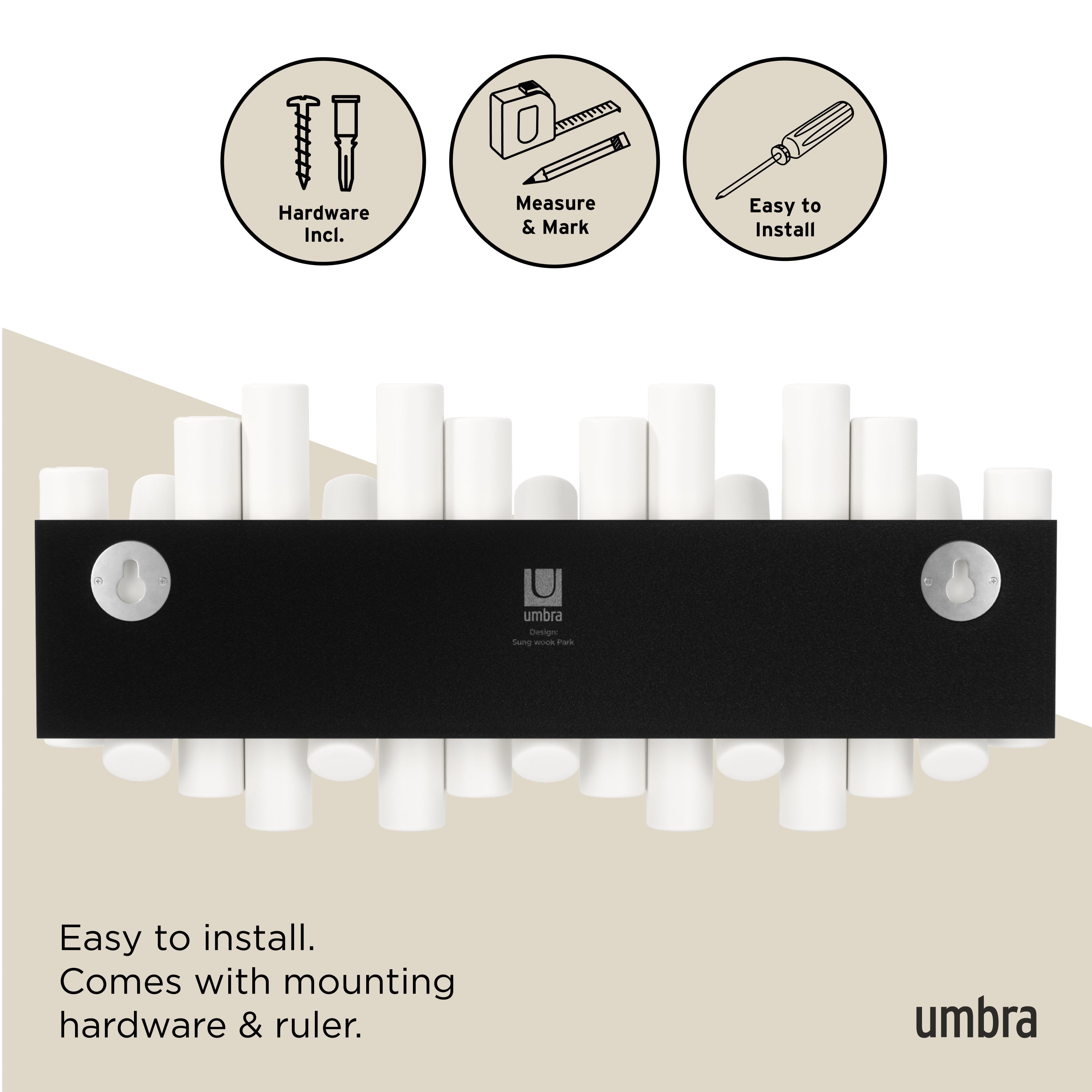 Umbra Picket Rail Hook White