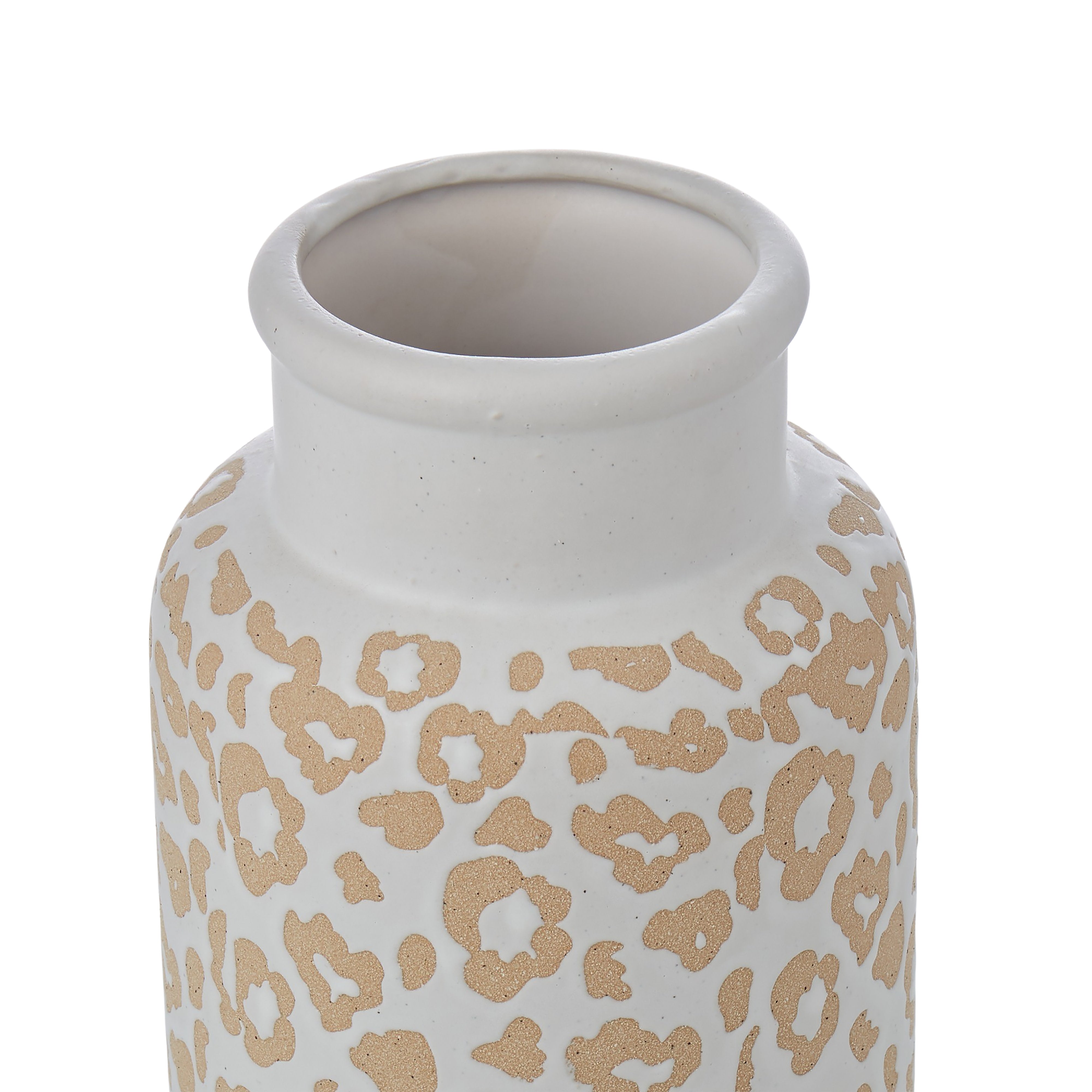 Emporium Animal Print Stoneware Vessel Large White