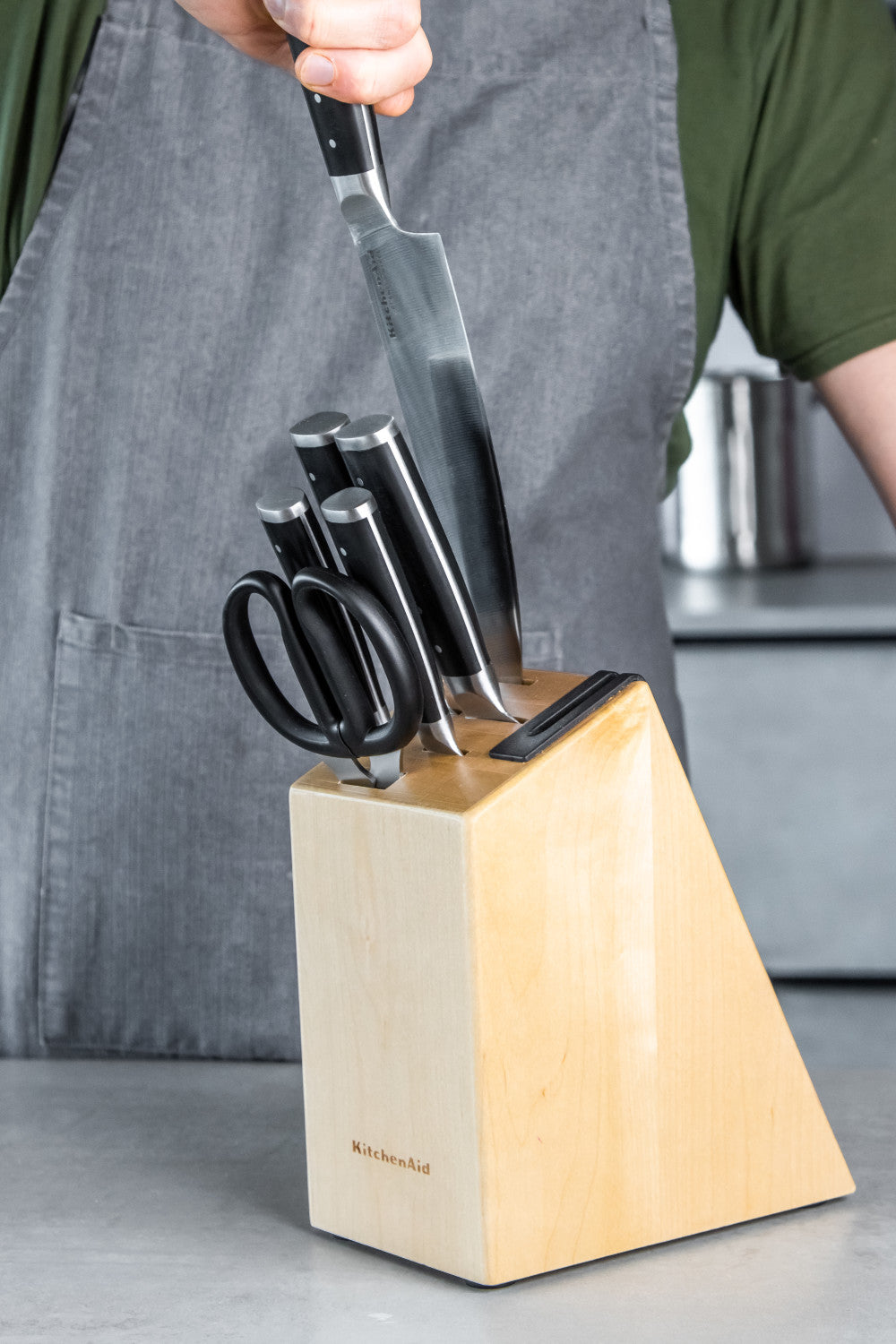 KitchenAid Classic 6 Piece Knife Set with Birchwood Block