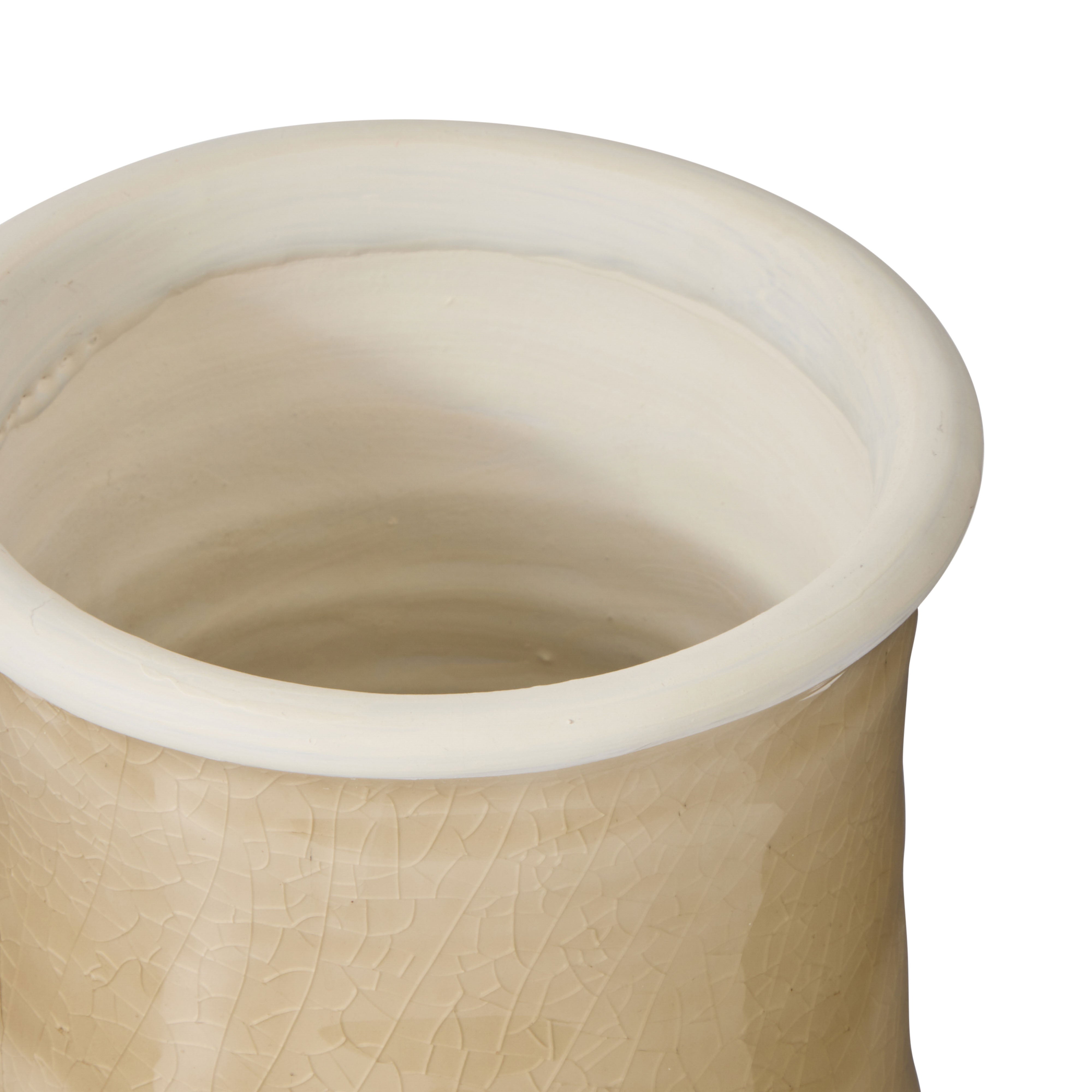 Society Home Mira Vase Taupe & White