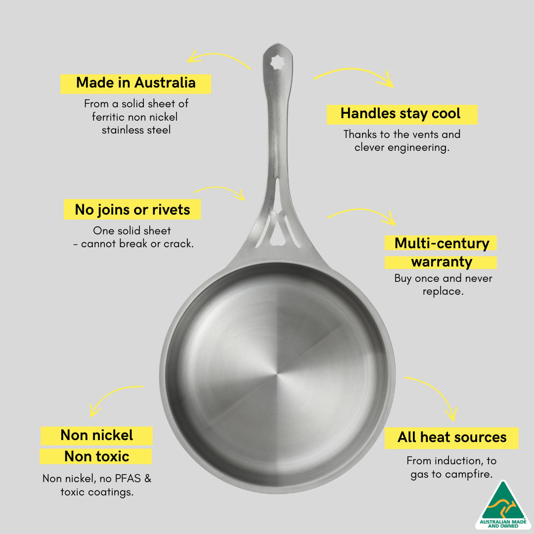 Solidteknics nöni Stainless Steel Frypan 20cm (1.35L)