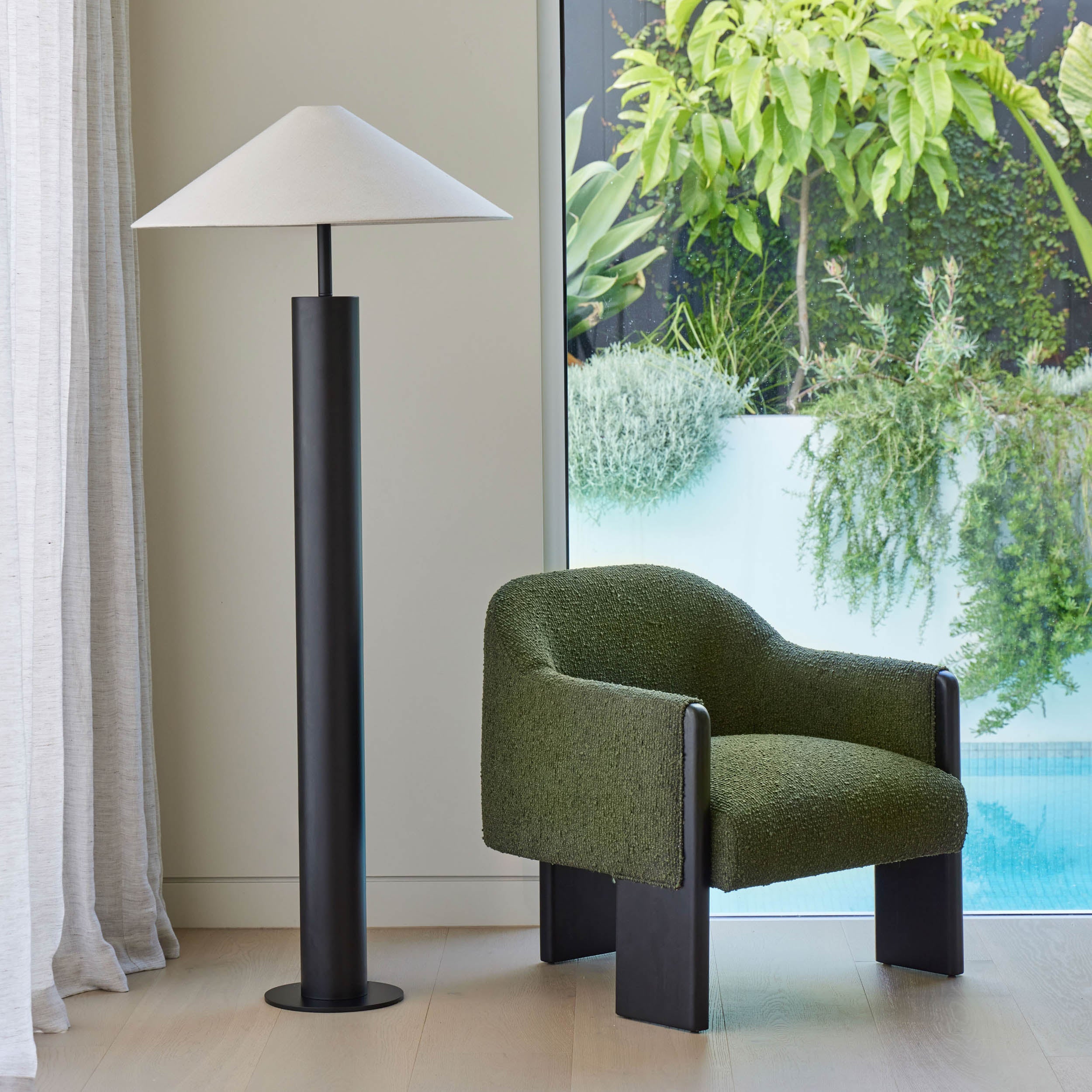 Amalfi Ollie Armchair Green & Black