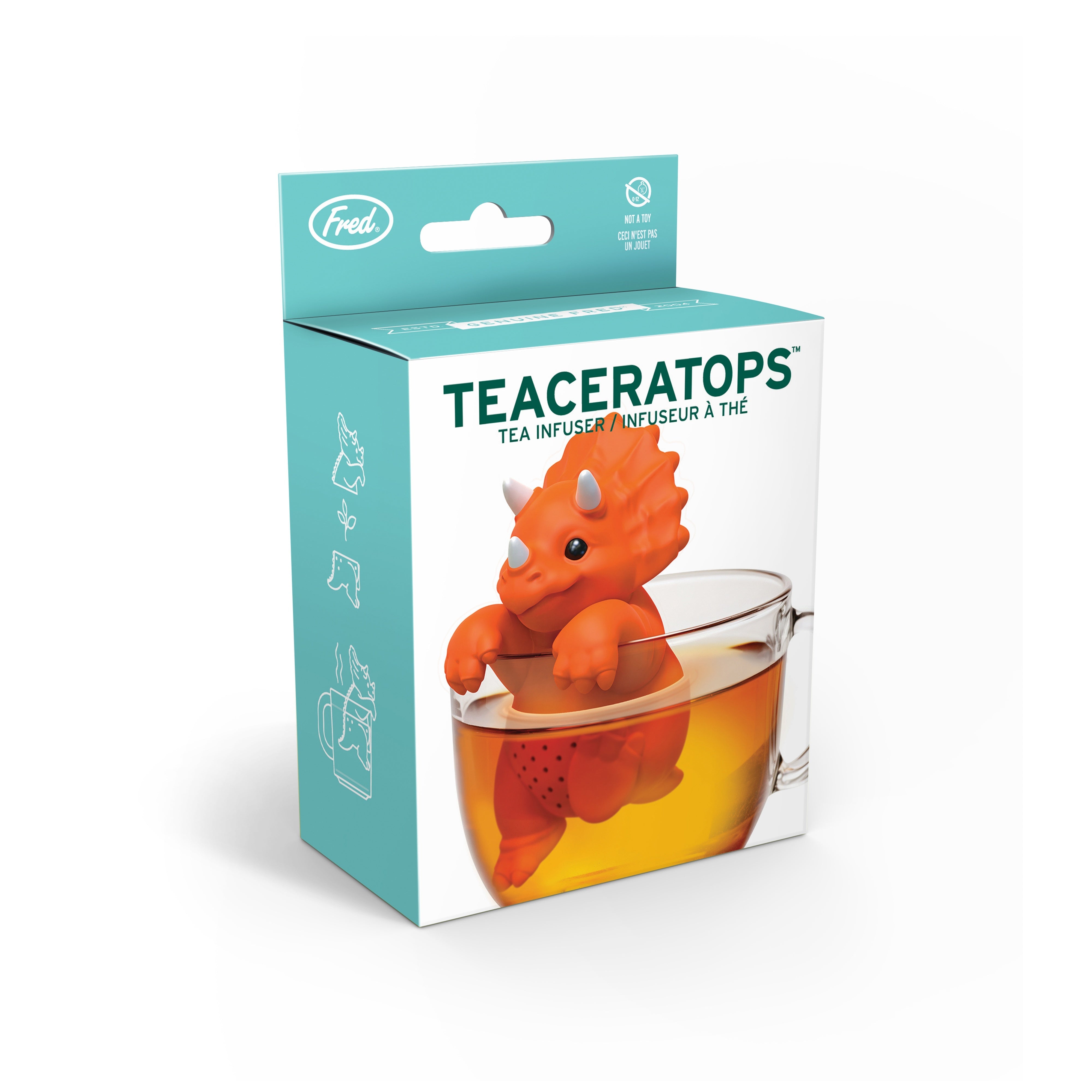 Fred Teaceratops Triceratops Tea Infuser Orange