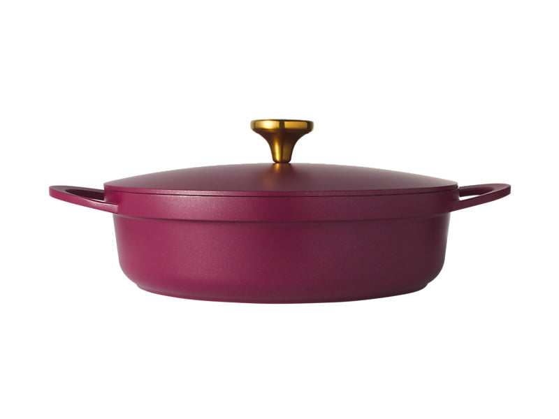 Maxwell & Williams Cast Lite Non-Stick Shallow Casserole 4L Cherry 28cm