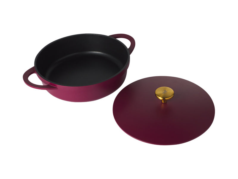 Maxwell & Williams Cast Lite Non-Stick Shallow Casserole 4L Cherry 28cm