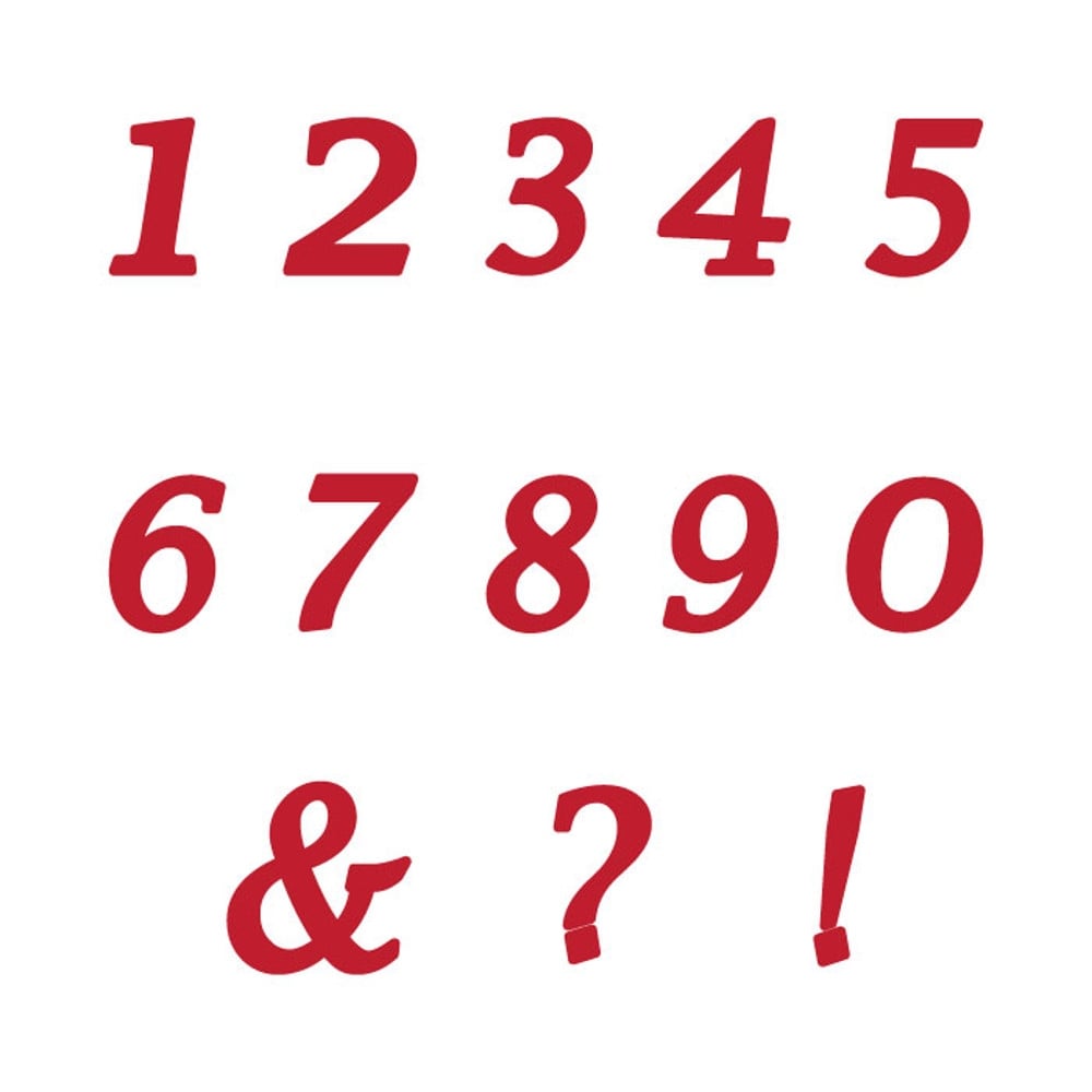 Marvelous Molds Numbers & Symbols Calligraphy Flexabet Onlay