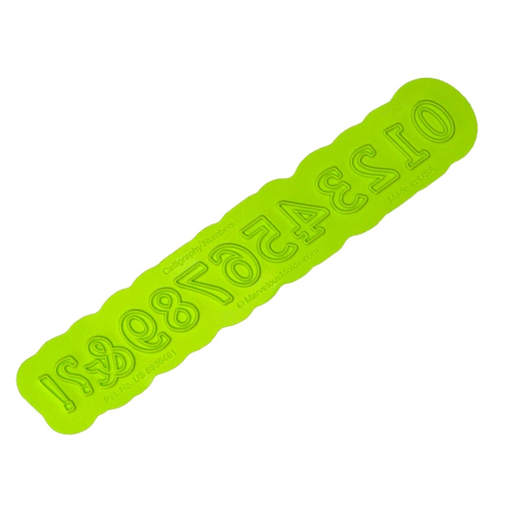 Marvelous Molds Numbers & Symbols Calligraphy Flexabet Onlay
