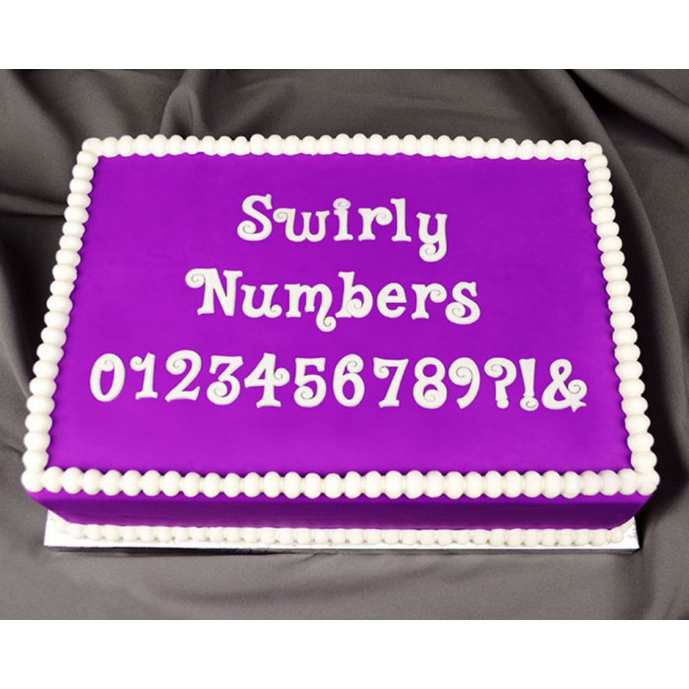 Marvelous Molds Numbers & Symbols Swirly Flexabet Onlay