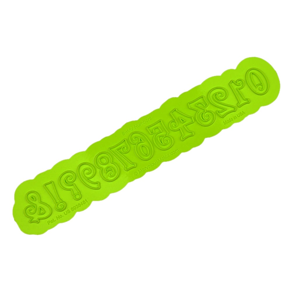 Marvelous Molds Numbers & Symbols Swirly Flexabet Onlay
