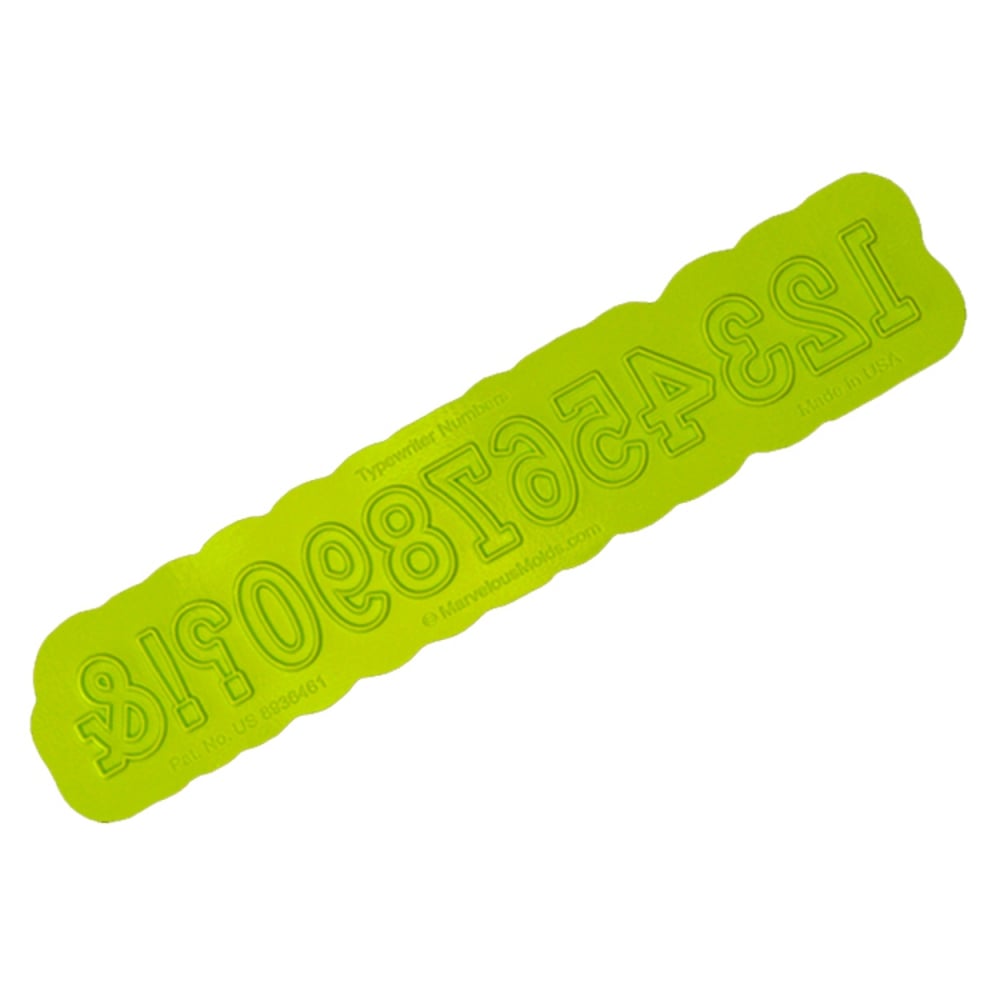 Marvelous Molds Numbers & Symbols Typewriter Flexabet Onlay