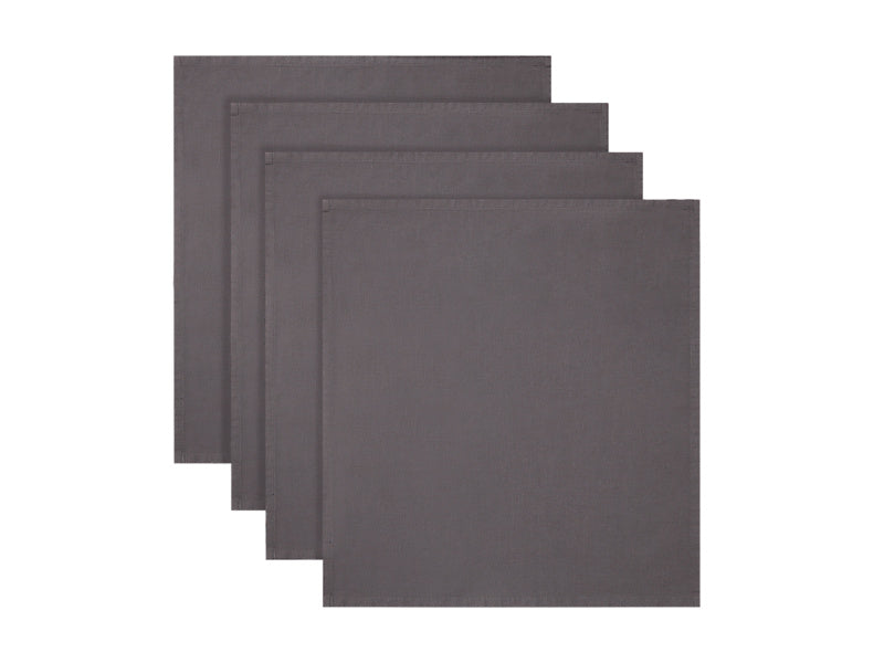 Maxwell & Williams Cotton Classics Cotton Napkin Charcoal 45 x 45cm 4 Piece