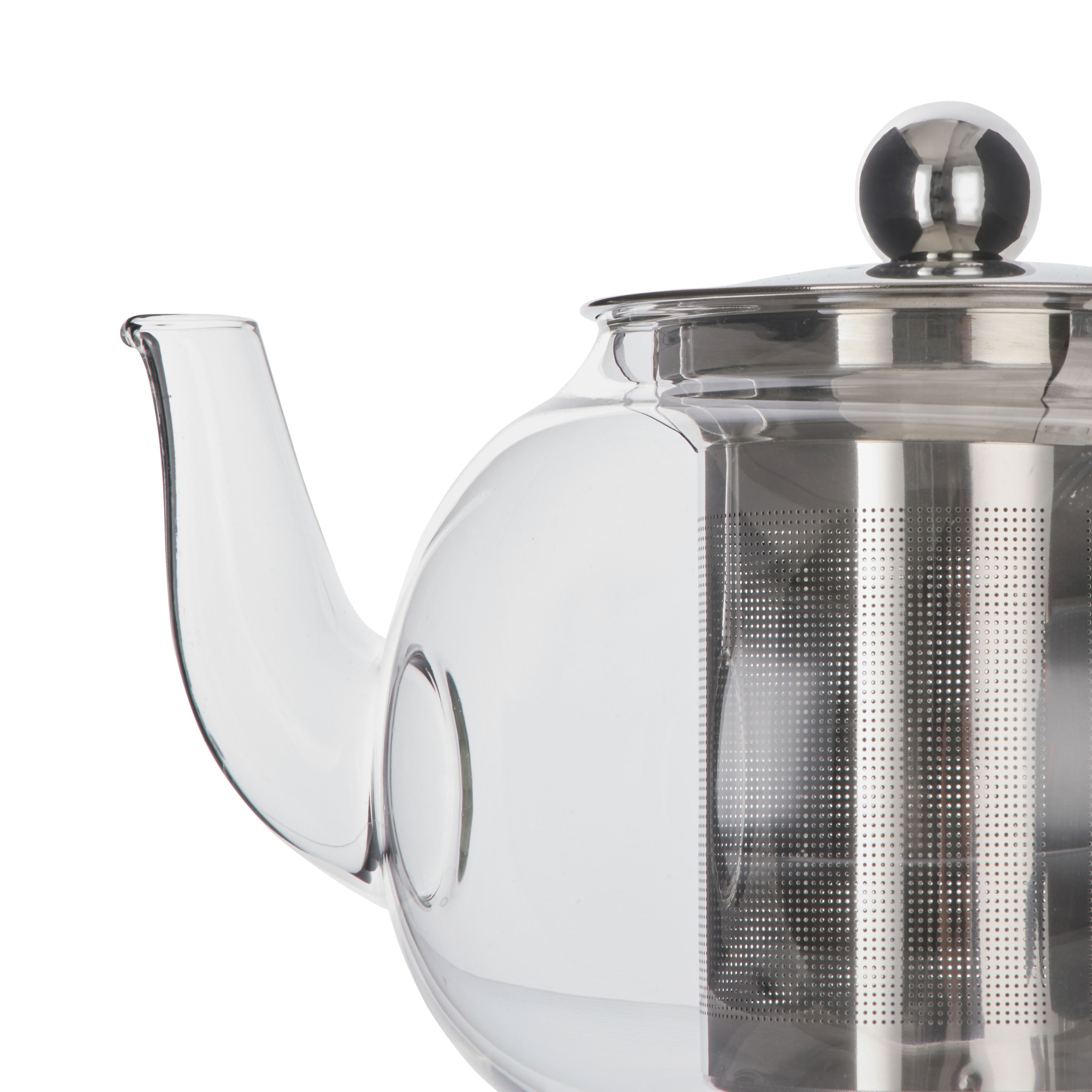 Leaf & Bean Glass Teapot with Infuser 5 Cup (1L) Stainless Steel