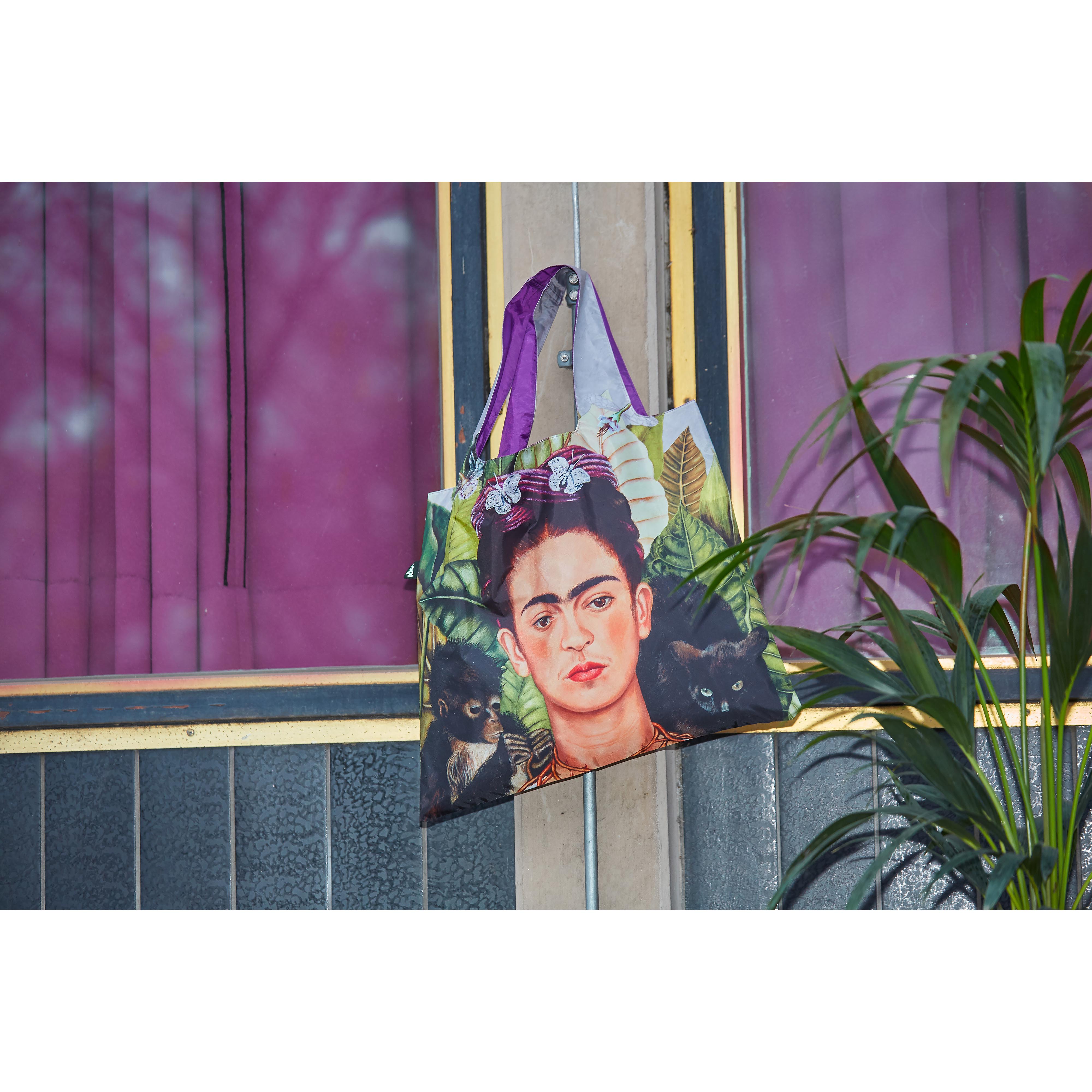 LOQI Frida Kahlo Self Portrait Hummingbird Tote Bag