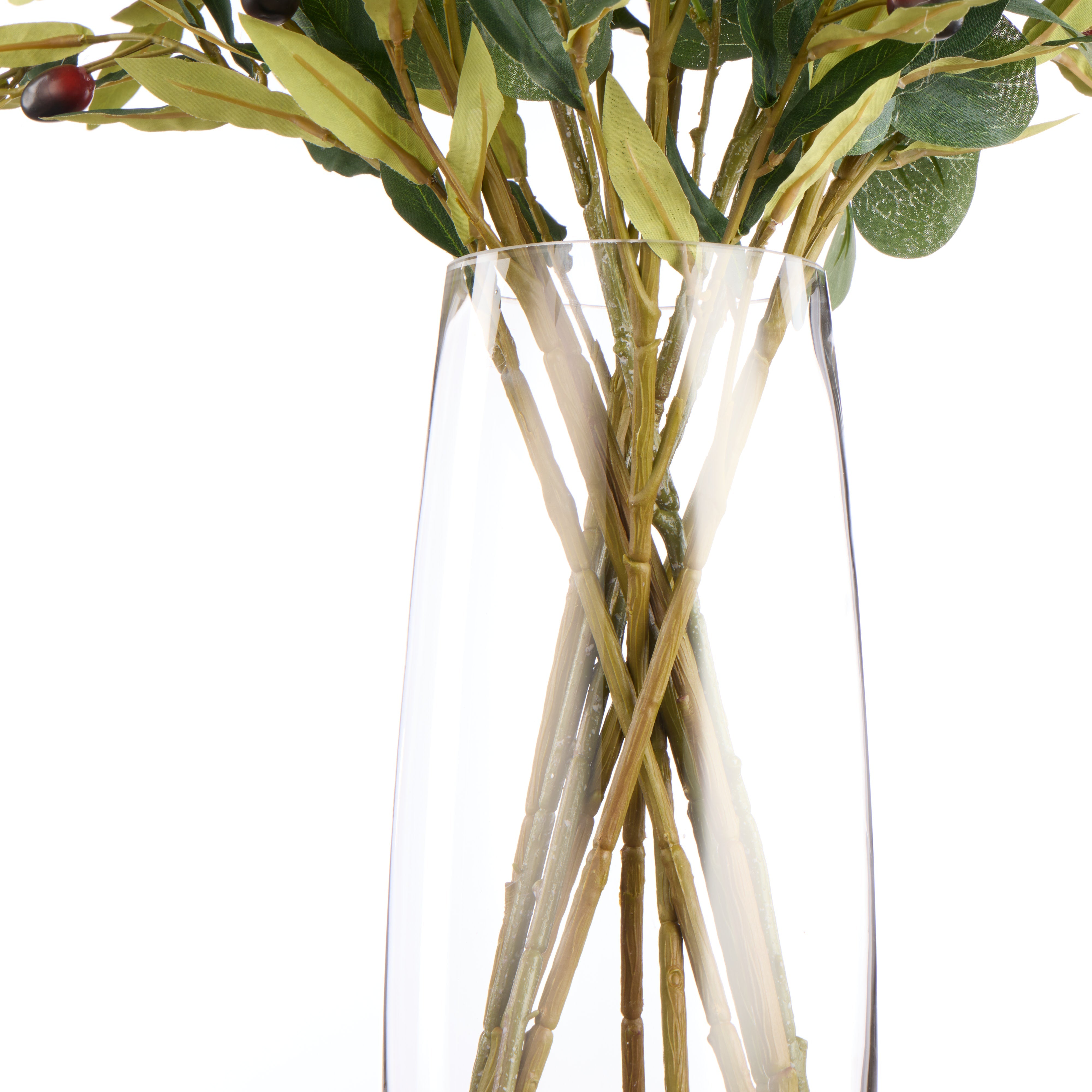 Rogue Olive Eucalyptus Mix - Alana Vase Green & Glass